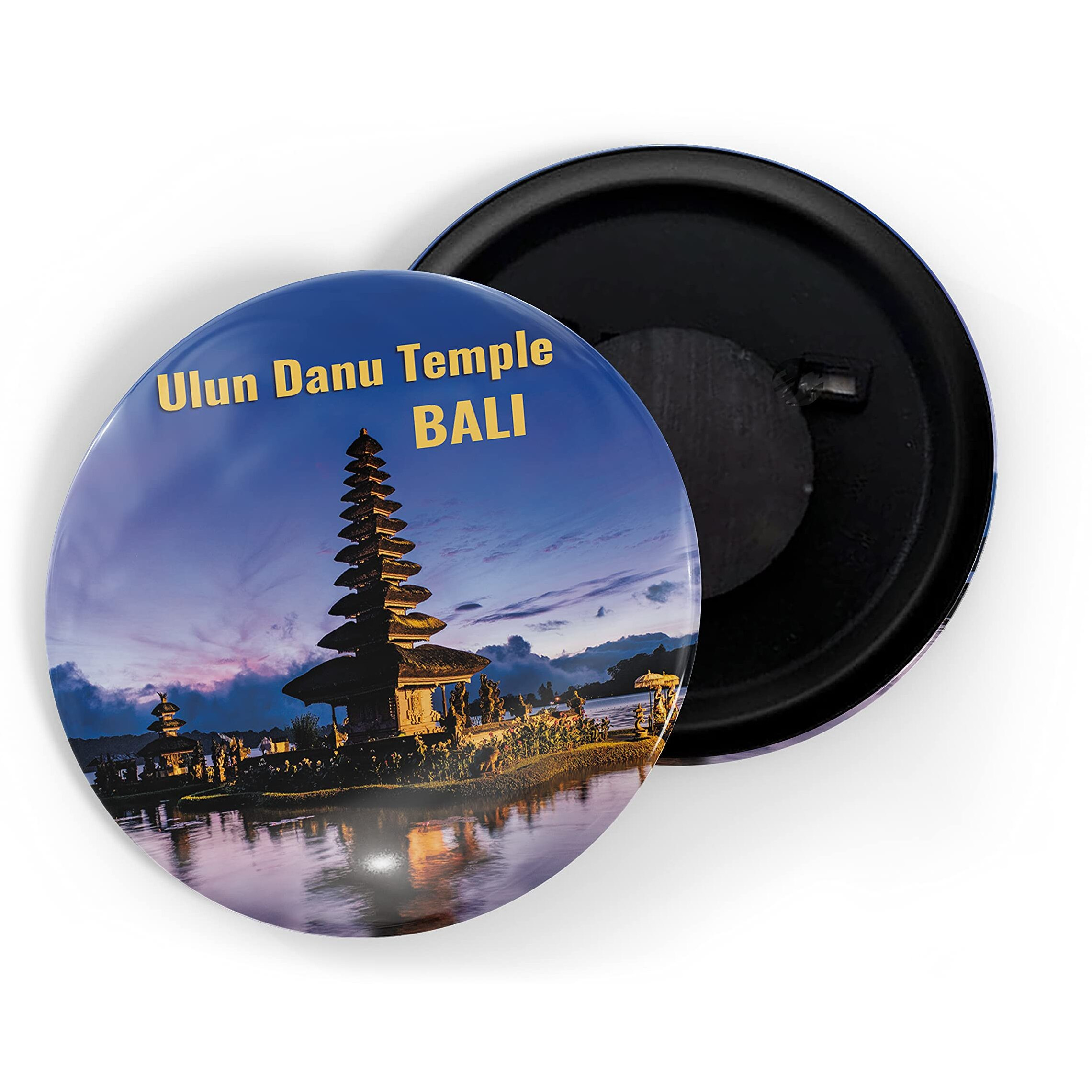 Dhcrafts Fridge Magnet Multicolor Famous Tourist Place Ulun Danu Temple Bali D2 Glossy Finish Design Pack Of 1