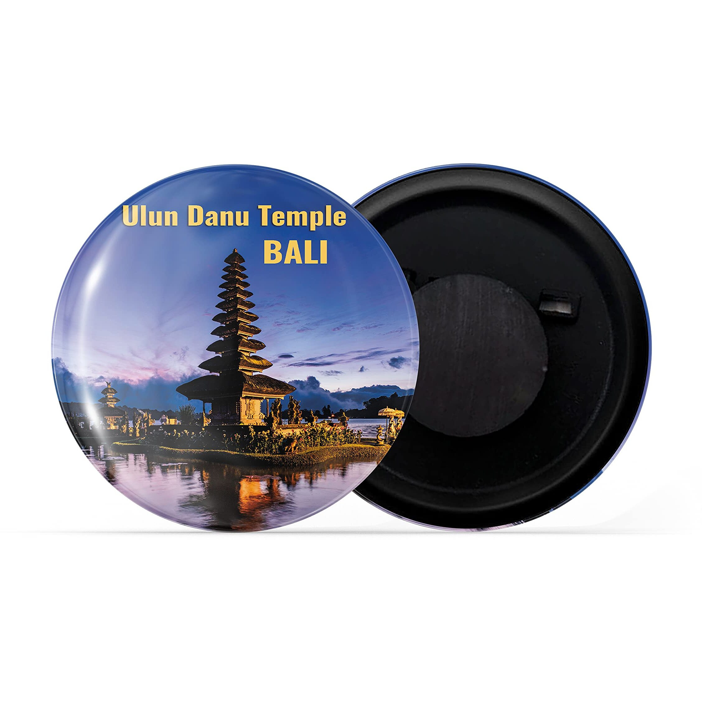 Dhcrafts Fridge Magnet Multicolor Famous Tourist Place Ulun Danu Temple Bali D2 Glossy Finish Design Pack Of 1