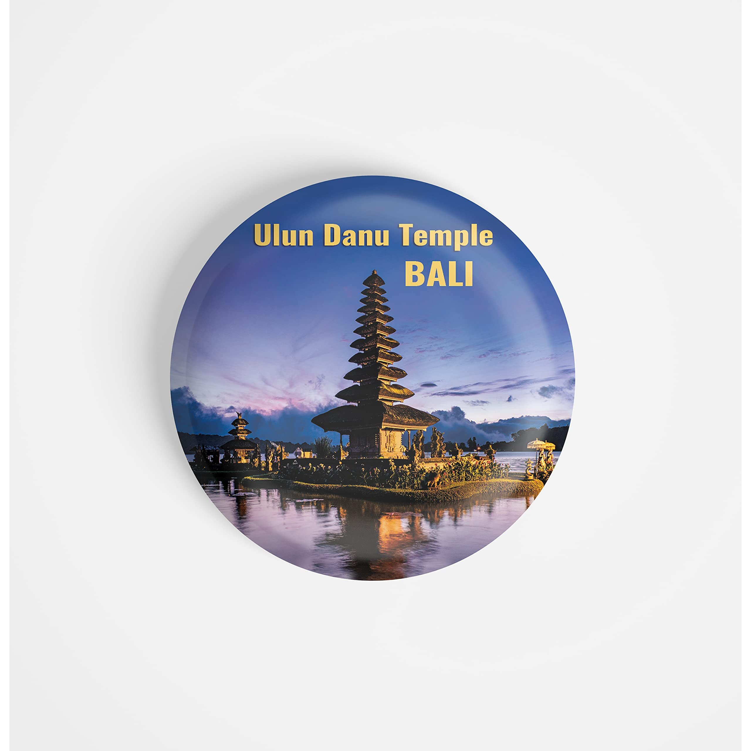 Dhcrafts Fridge Magnet Multicolor Famous Tourist Place Ulun Danu Temple Bali D2 Glossy Finish Design Pack Of 1