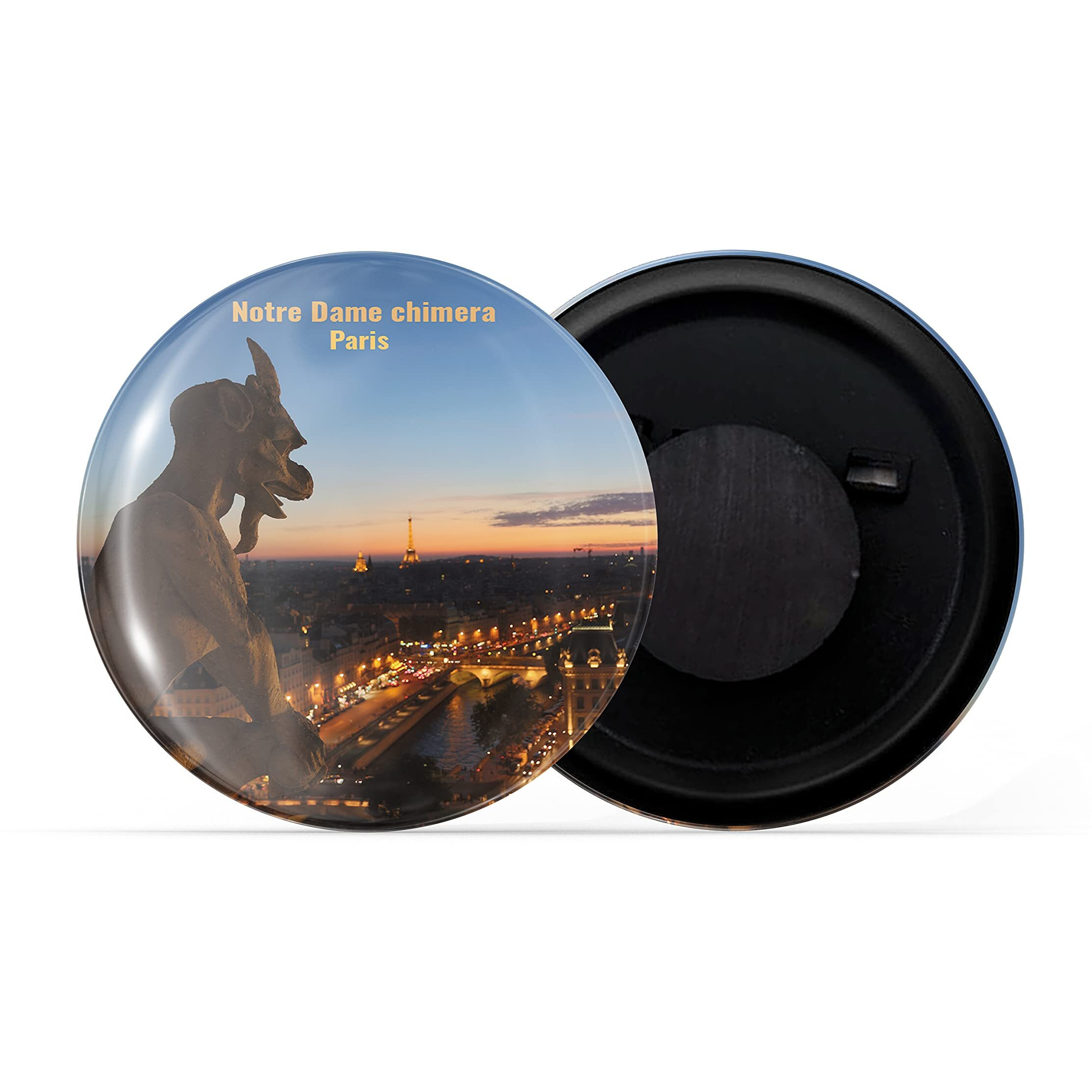 Dhcrafts Fridge Magnet Multicolor Famous Tourist Place Notre Dame Chimera Paris Glossy Finish Design Pack Of 1