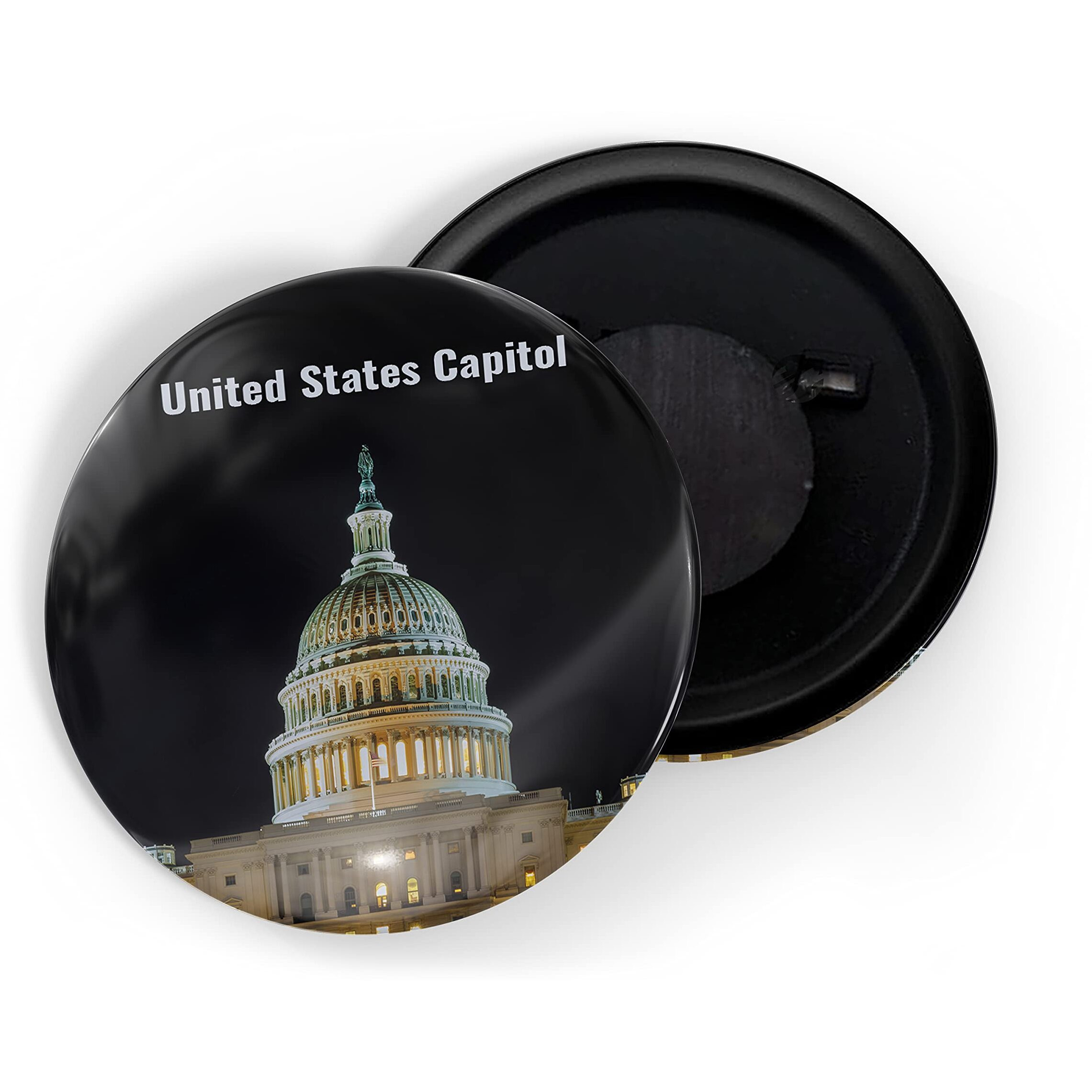 Dhcrafts Fridge Magnet Multicolor Famous Tourist Place United States Capitol Glossy Finish Design Pack Of 1