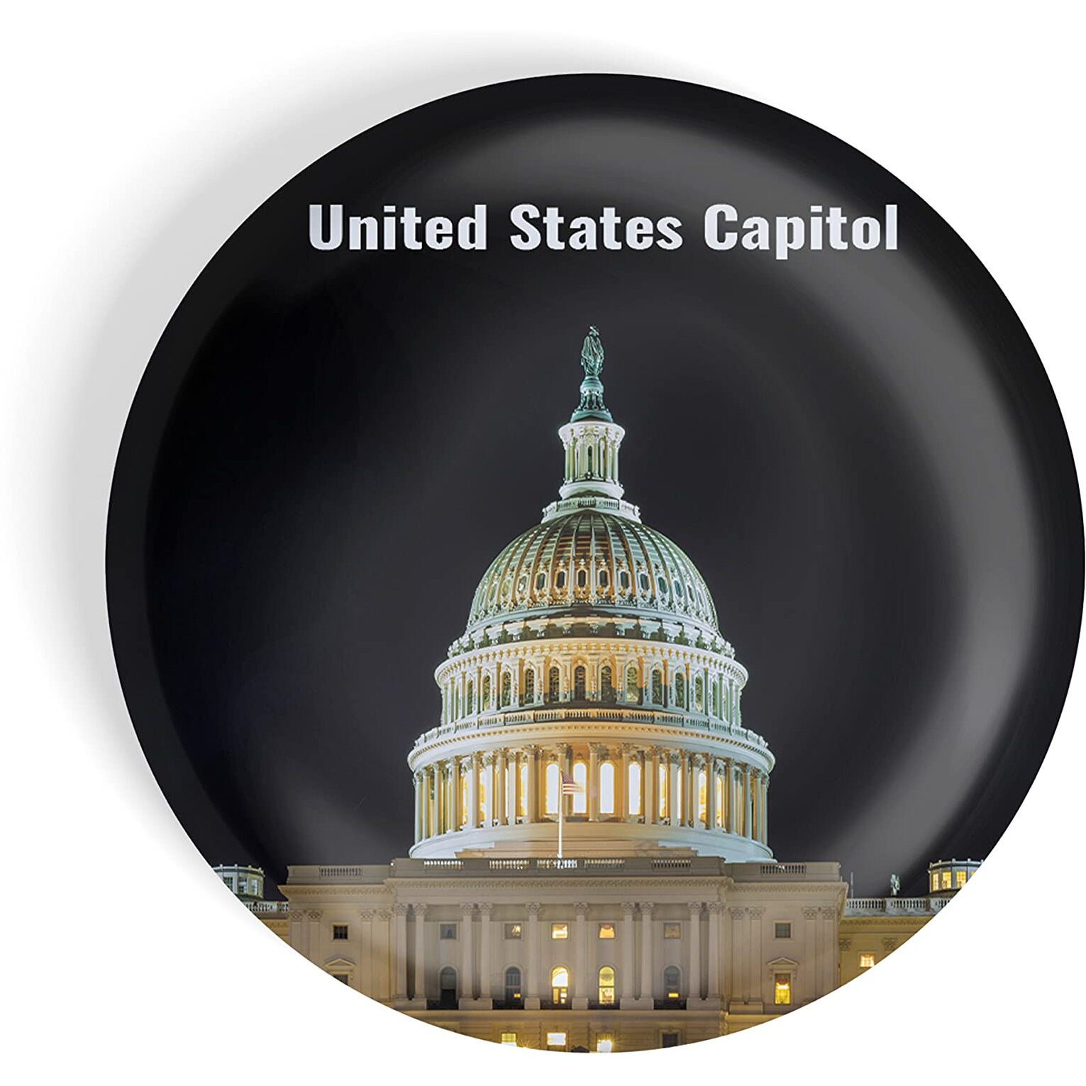 Dhcrafts Fridge Magnet Multicolor Famous Tourist Place United States Capitol Glossy Finish Design Pack Of 1