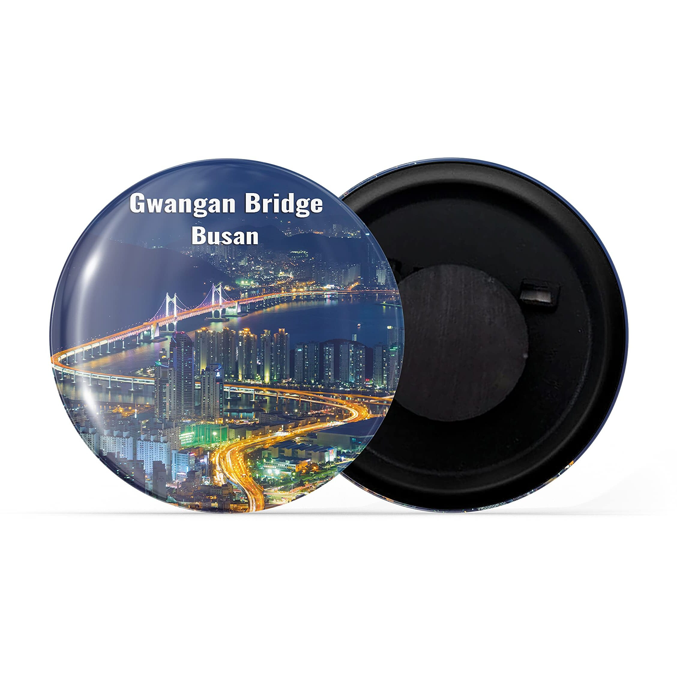 Dhcrafts Fridge Magnet Multicolor Famous Tourist Place Gwangan Bridge Busan D1 Glossy Finish Design Pack Of 1