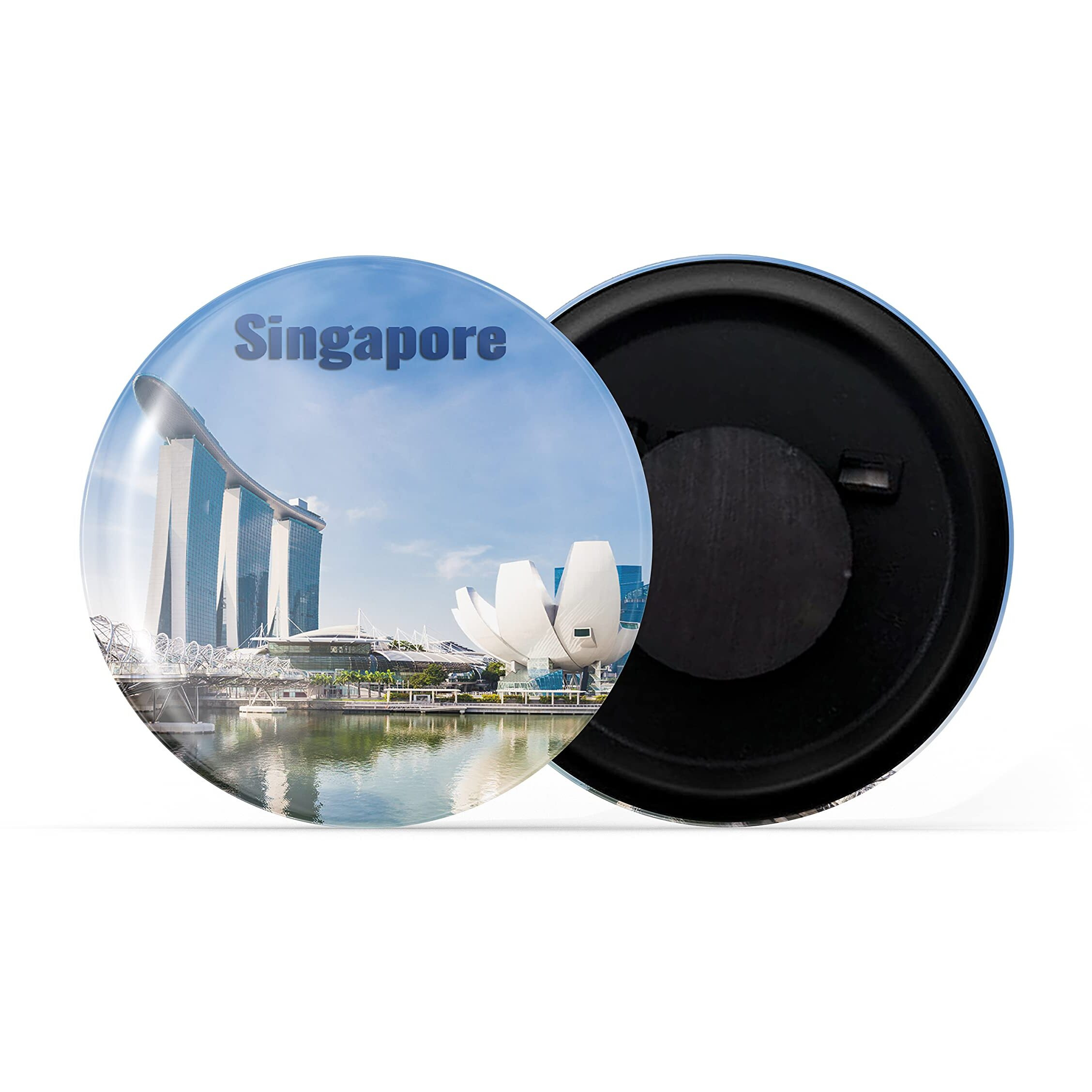 Dhcrafts Fridge Magnet Multicolor Famous Tourist Place Singapore D4 Glossy Finish Design Pack Of 1