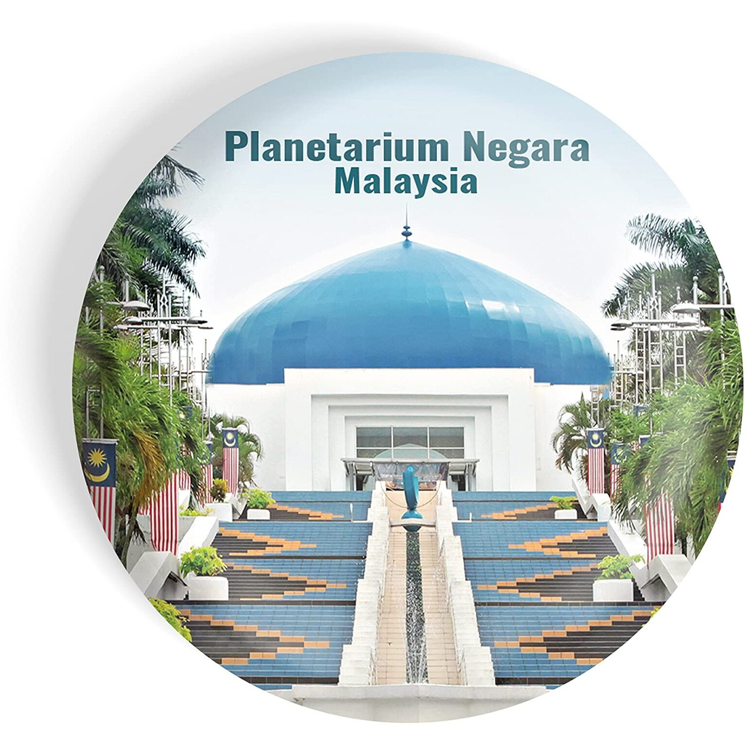 Dhcrafts Fridge Magnet Multicolor Famous Tourist Place Planetarium Negara Malaysia Glossy Finish Design Pack Of 1