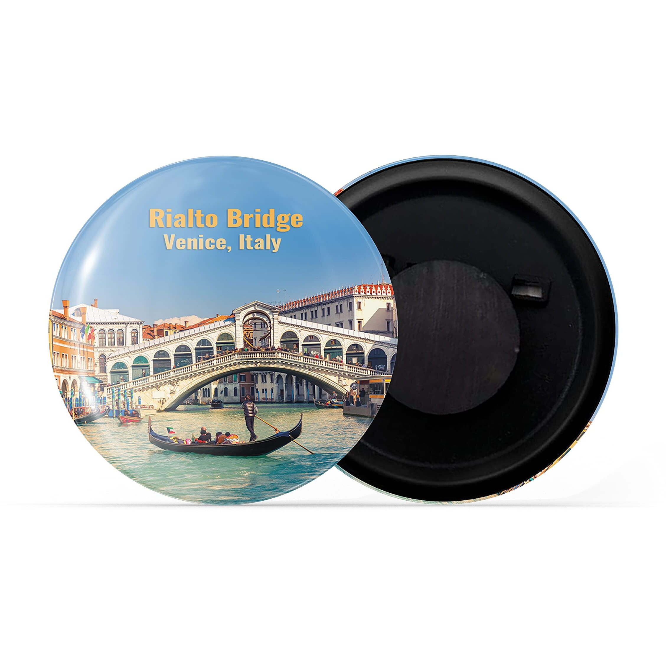 Dhcrafts Fridge Magnet Multicolor Famous Tourist Place Rialto Bridge Venice Italy Glossy Finish Design Pack Of 1
