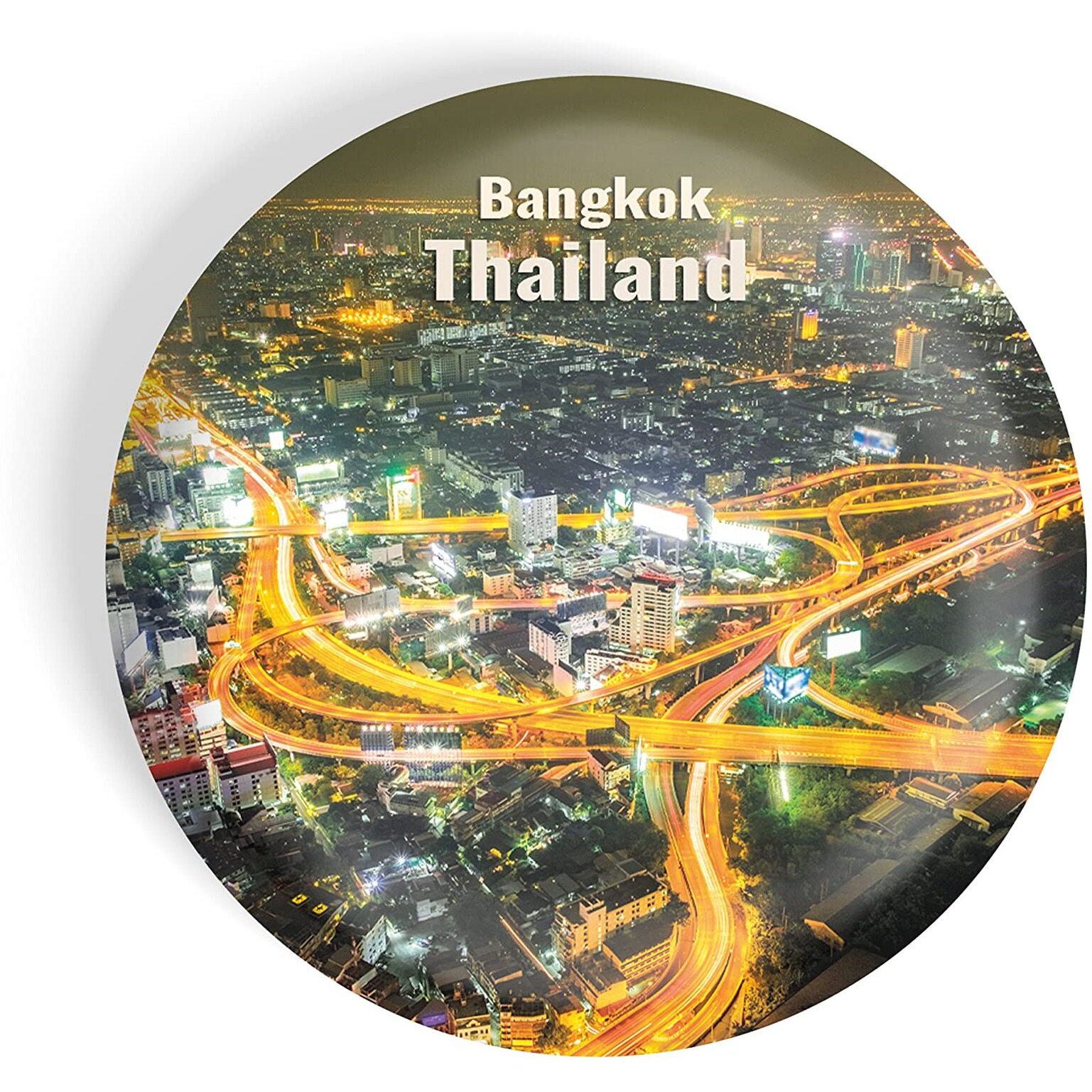 Dhcrafts Fridge Magnet Multicolor Famous Tourist Place Bangkok Thailand D2 Glossy Finish Design Pack Of 1