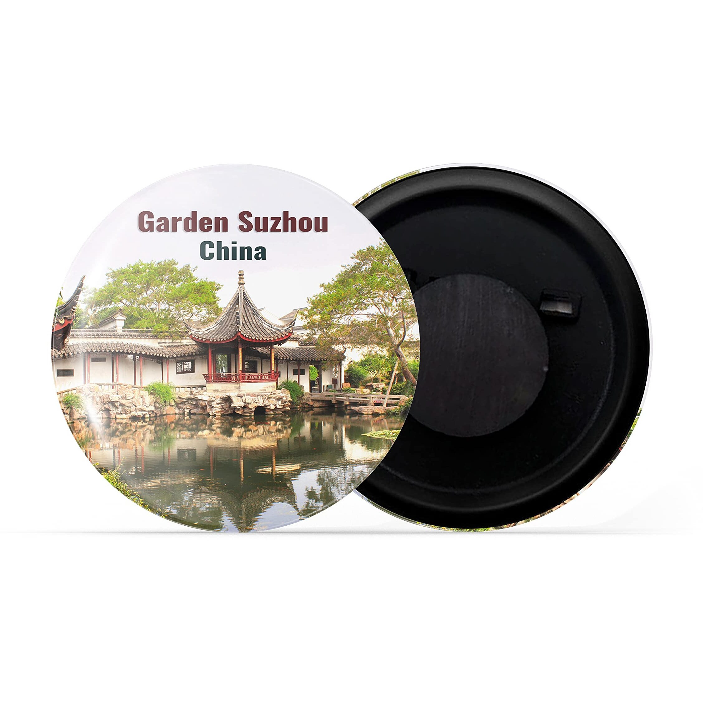 Dhcrafts Fridge Magnet Multicolor Famous Tourist Place Garden Suzhou China Glossy Finish Design Pack Of 1