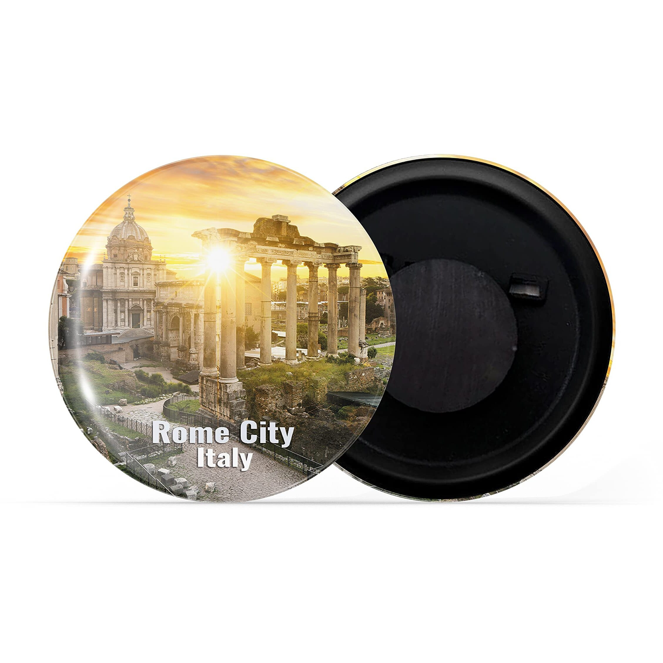 Dhcrafts Fridge Magnet Multicolor Famous Tourist Place Rome City Italy Glossy Finish Design Pack Of 1