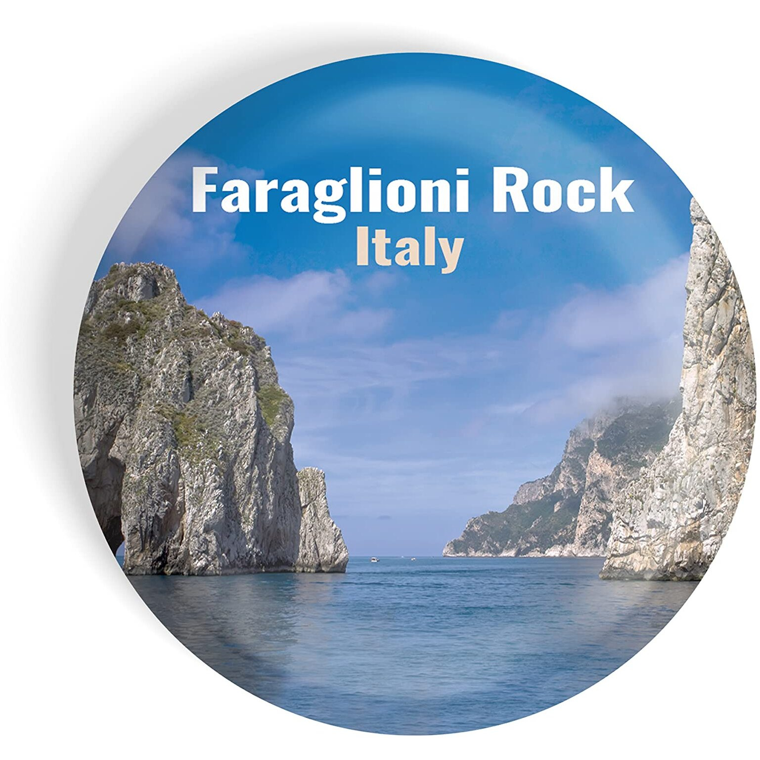 Dhcrafts Fridge Magnet Multicolor Famous Tourist Place Faraglioni Rocks Italy Glossy Finish Design Pack Of 1