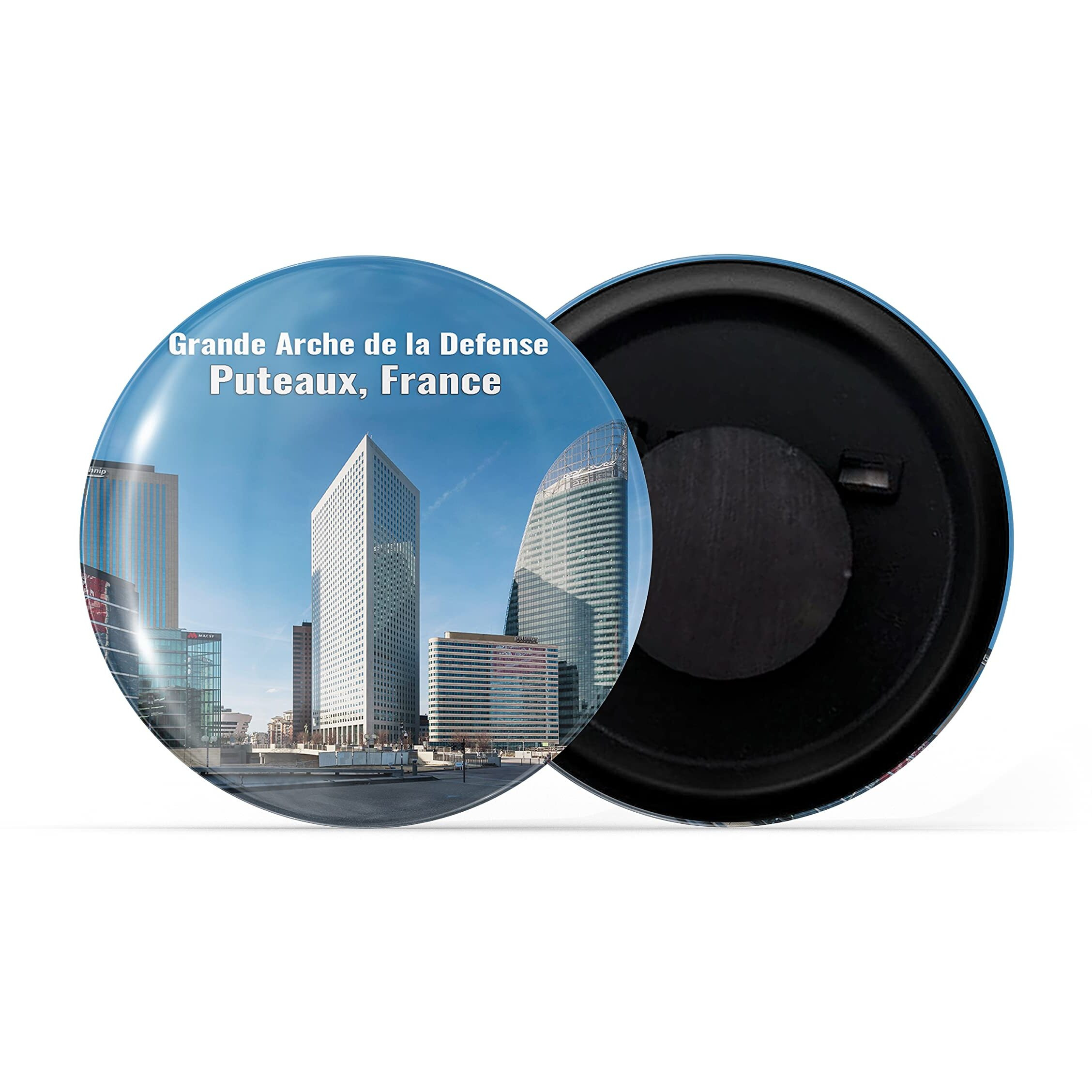 Dhcrafts Fridge Magnet Multicolor Famous Tourist Place Grande Arche De La Defense Puteaux, France D2 Glossy Finish Design Pack Of 1