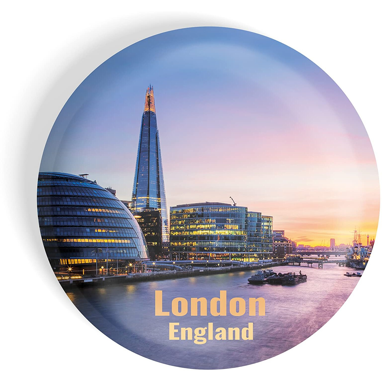 Dhcrafts Fridge Magnet Multicolor Famous Tourist Place London England D1 Glossy Finish Design Pack Of 1