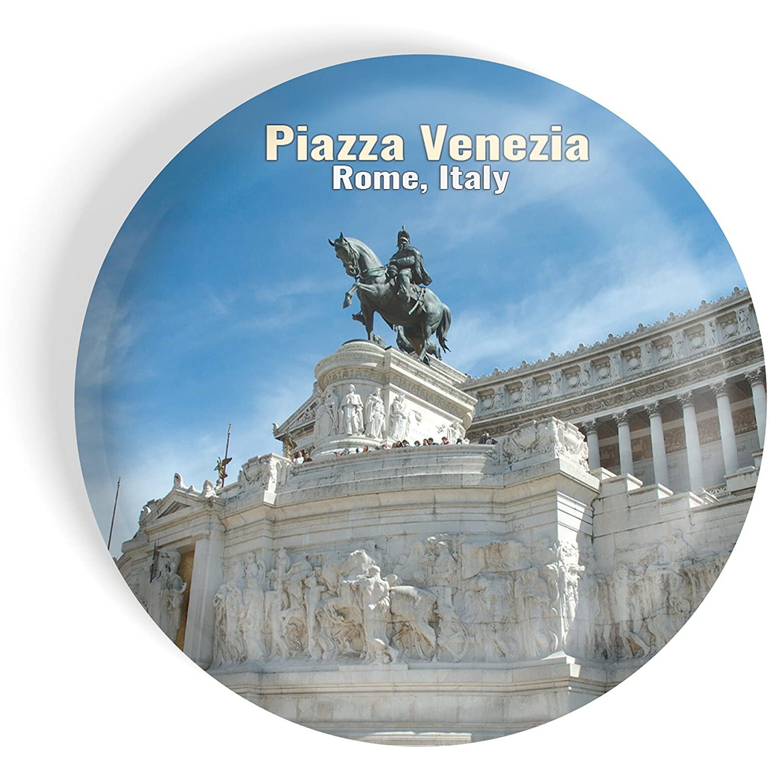 Dhcrafts Fridge Magnet Multicolor Famous Tourist Place Piazza Venezia Rome Italy D2 Glossy Finish Design Pack Of 1