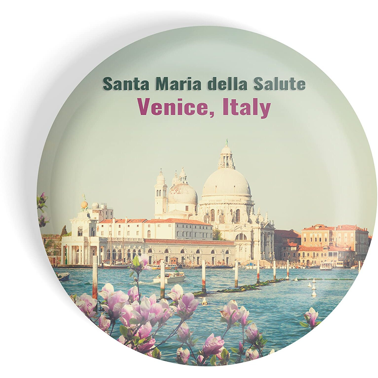 Dhcrafts Fridge Magnet Multicolor Famous Tourist Place Santa Maria Della Salute Venice Italy Glossy Finish Design Pack Of 1