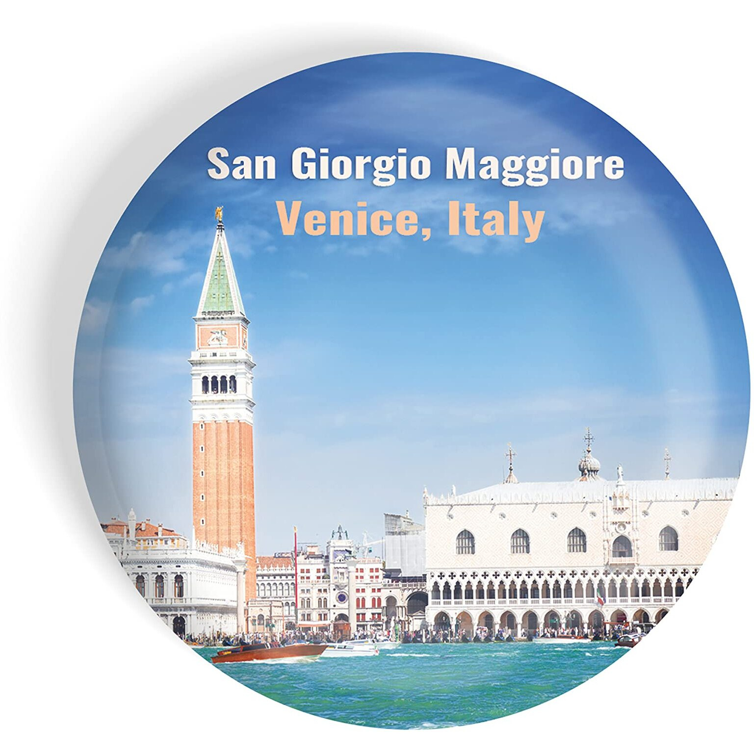 Dhcrafts Fridge Magnet Multicolor Famous Tourist Place San Giorgia Maggiore Venice, Italy D2 Glossy Finish Design Pack Of 1