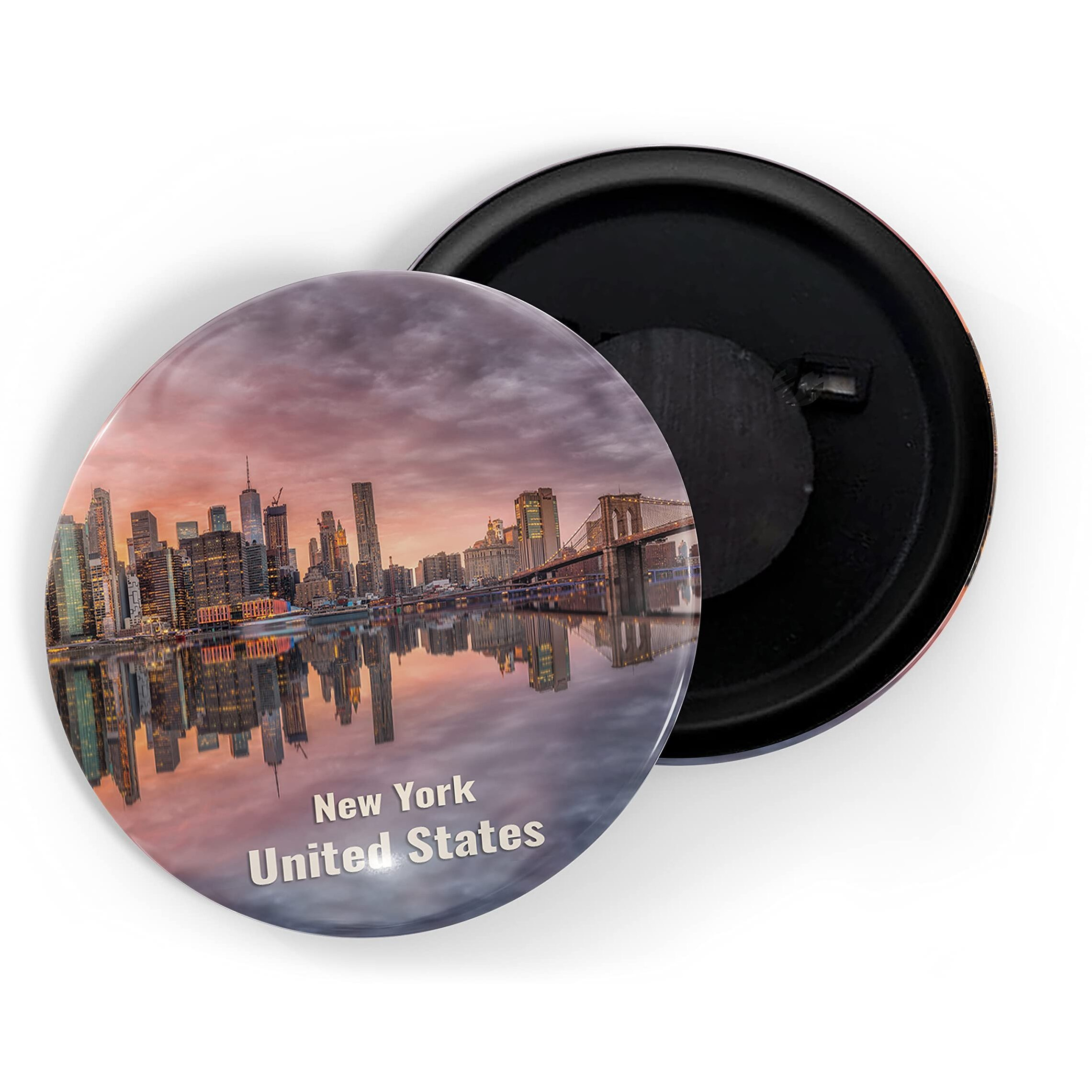 Dhcrafts Fridge Magnet Multicolor Famous Tourist Place New York United States D2 Glossy Finish Design Pack Of 1