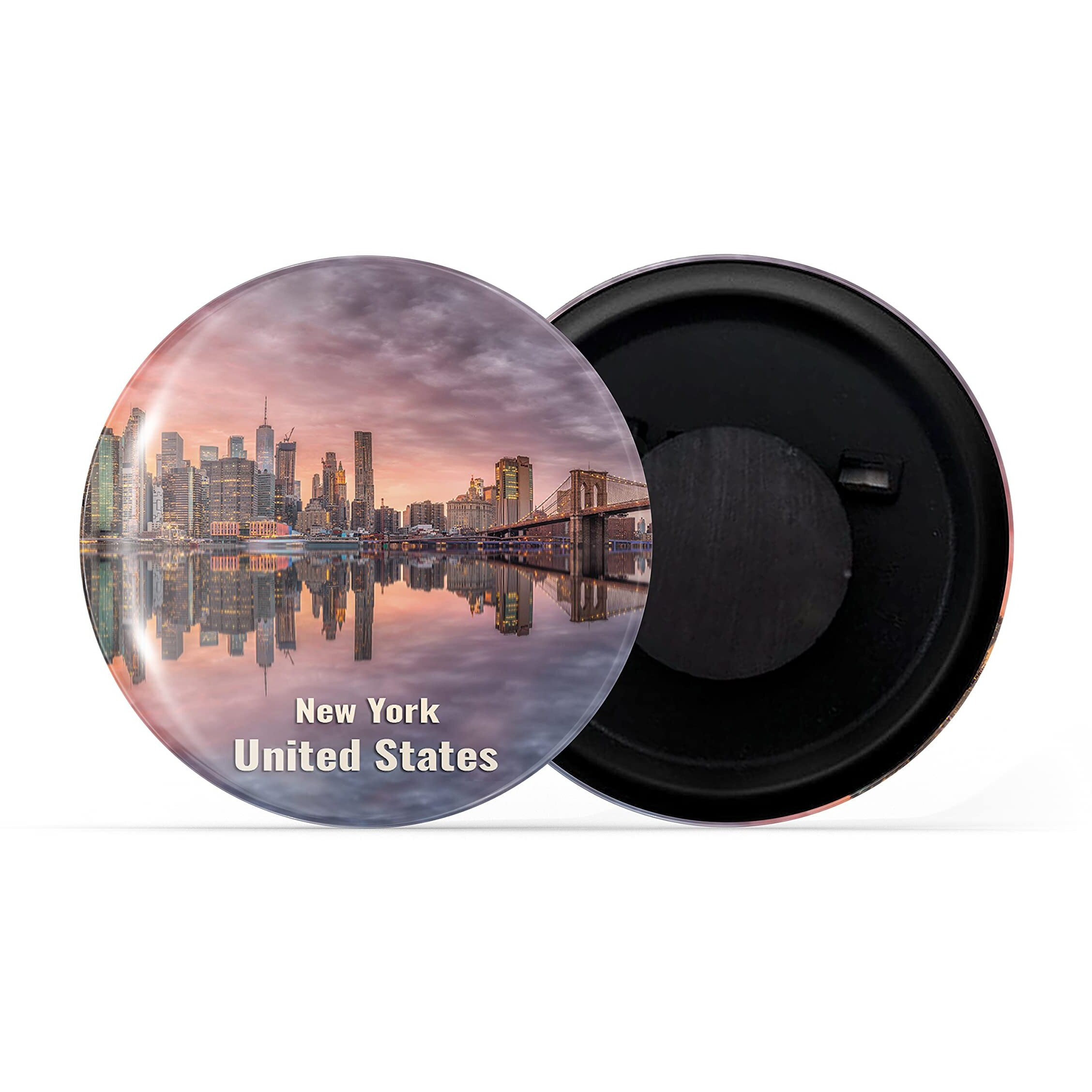 Dhcrafts Fridge Magnet Multicolor Famous Tourist Place New York United States D2 Glossy Finish Design Pack Of 1