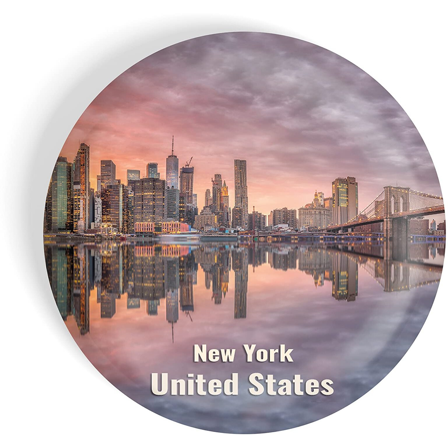 Dhcrafts Fridge Magnet Multicolor Famous Tourist Place New York United States D2 Glossy Finish Design Pack Of 1