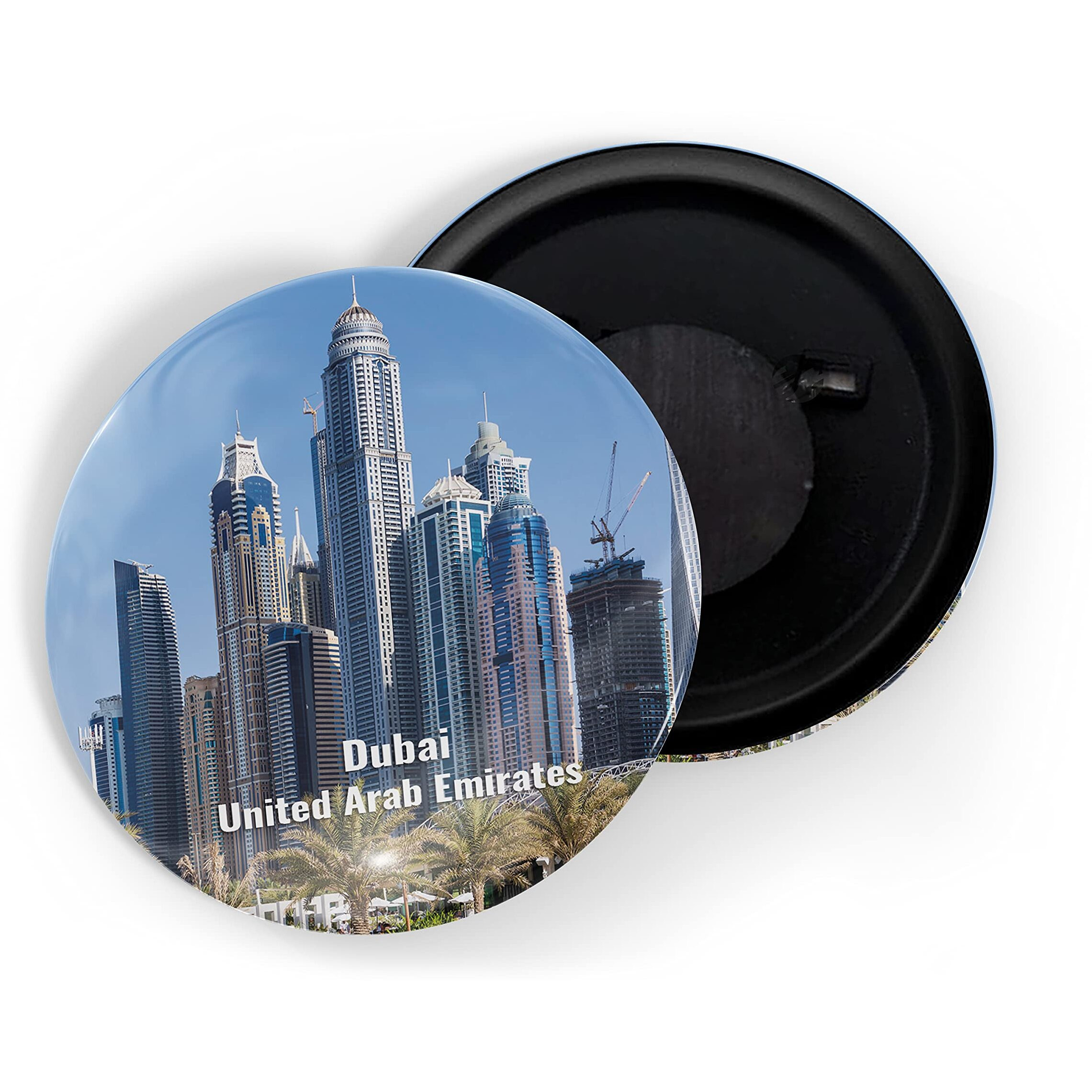 Dhcrafts Fridge Magnet Multicolor Famous Tourist Place Dubai United Arab Emirates Glossy Finish Design Pack Of 1
