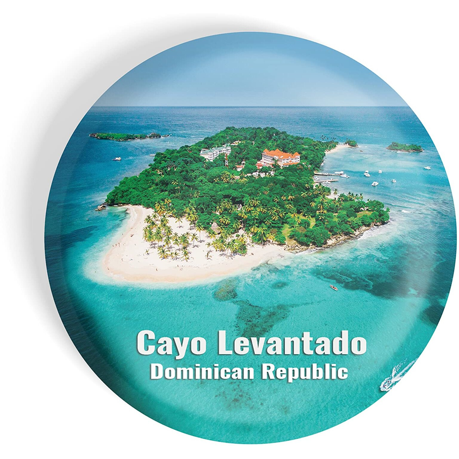 Dhcrafts Fridge Magnet Multicolor Famous Tourist Place Cayo Levantado Dominican Republic Glossy Finish Design Pack Of 1