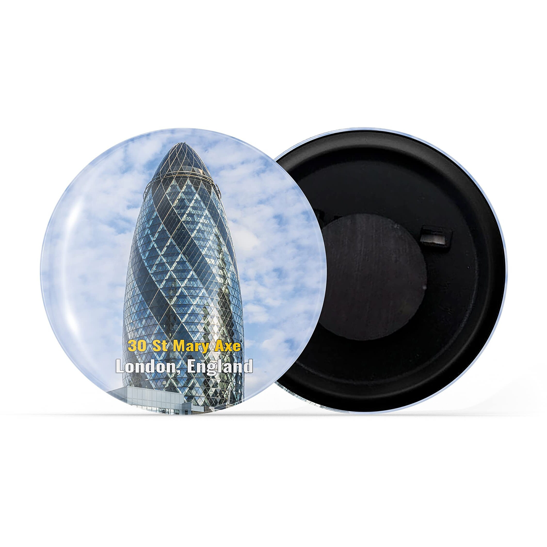Dhcrafts Fridge Magnet Multicolor Famous Tourist Place 30 St Mary Axe London, England Glossy Finish Design Pack Of 1