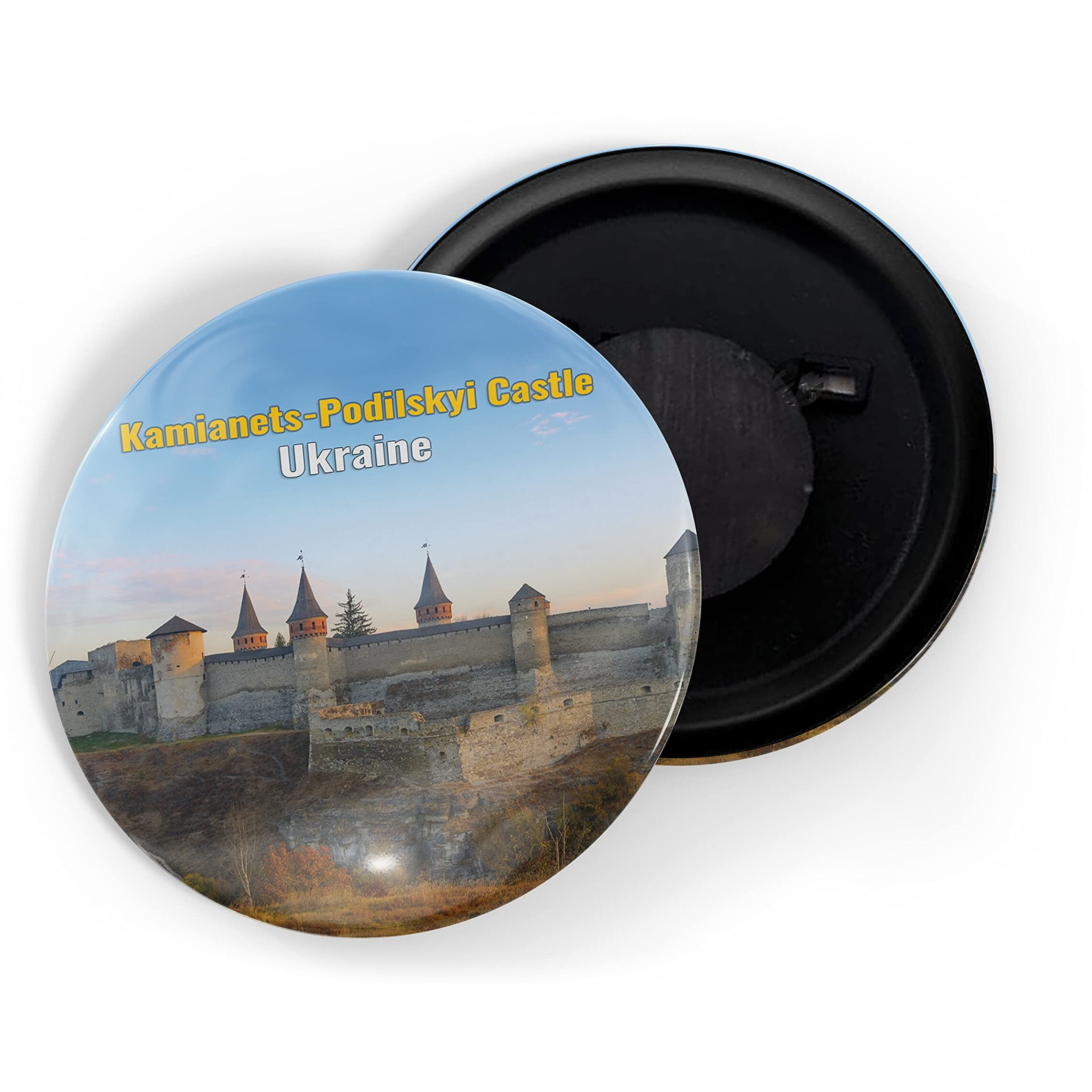 Dhcrafts Fridge Magnet Multicolor Famous Tourist Place Kamianets-Podilskyi Castle Ukraine D1 Glossy Finish Design Pack Of 1