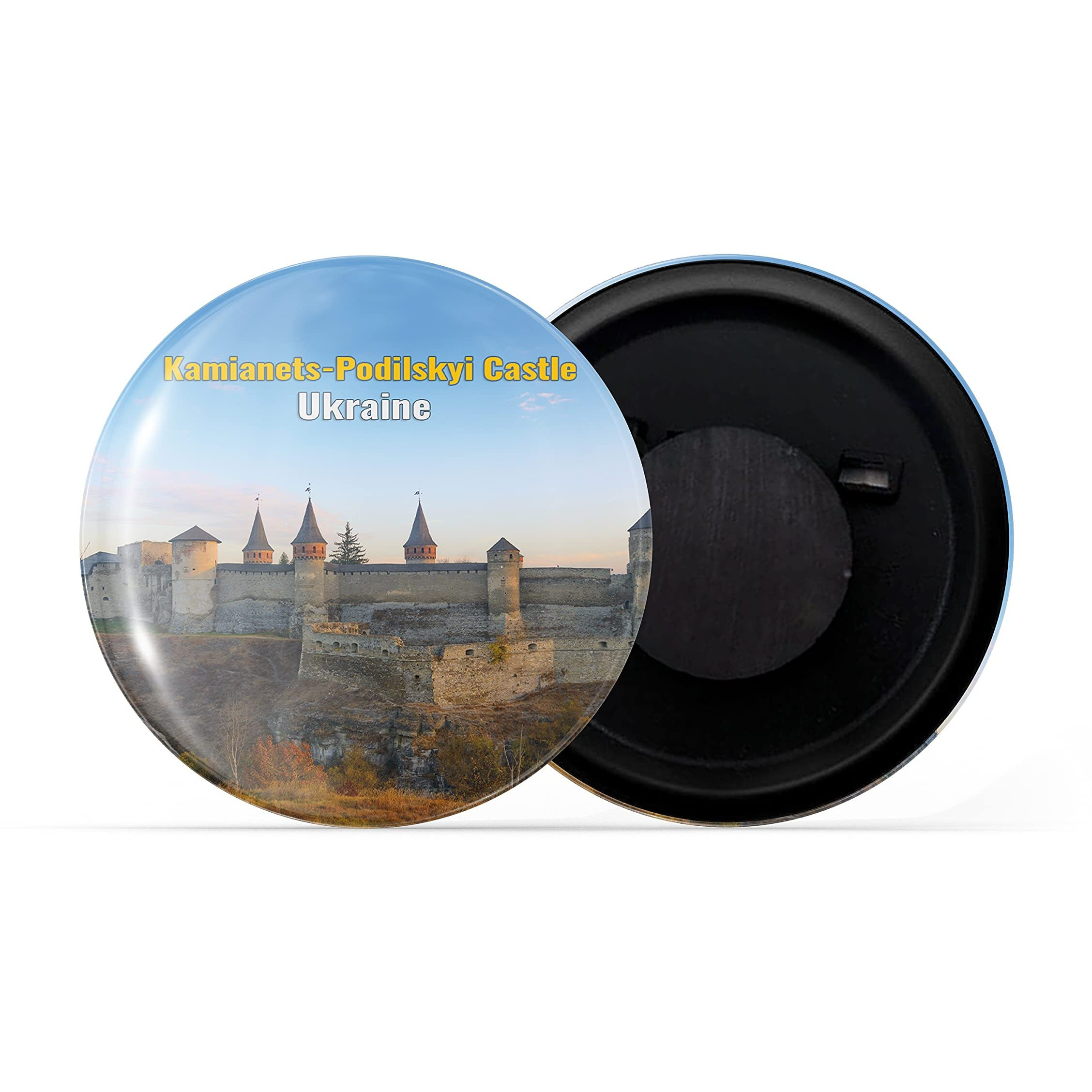 Dhcrafts Fridge Magnet Multicolor Famous Tourist Place Kamianets-Podilskyi Castle Ukraine D1 Glossy Finish Design Pack Of 1
