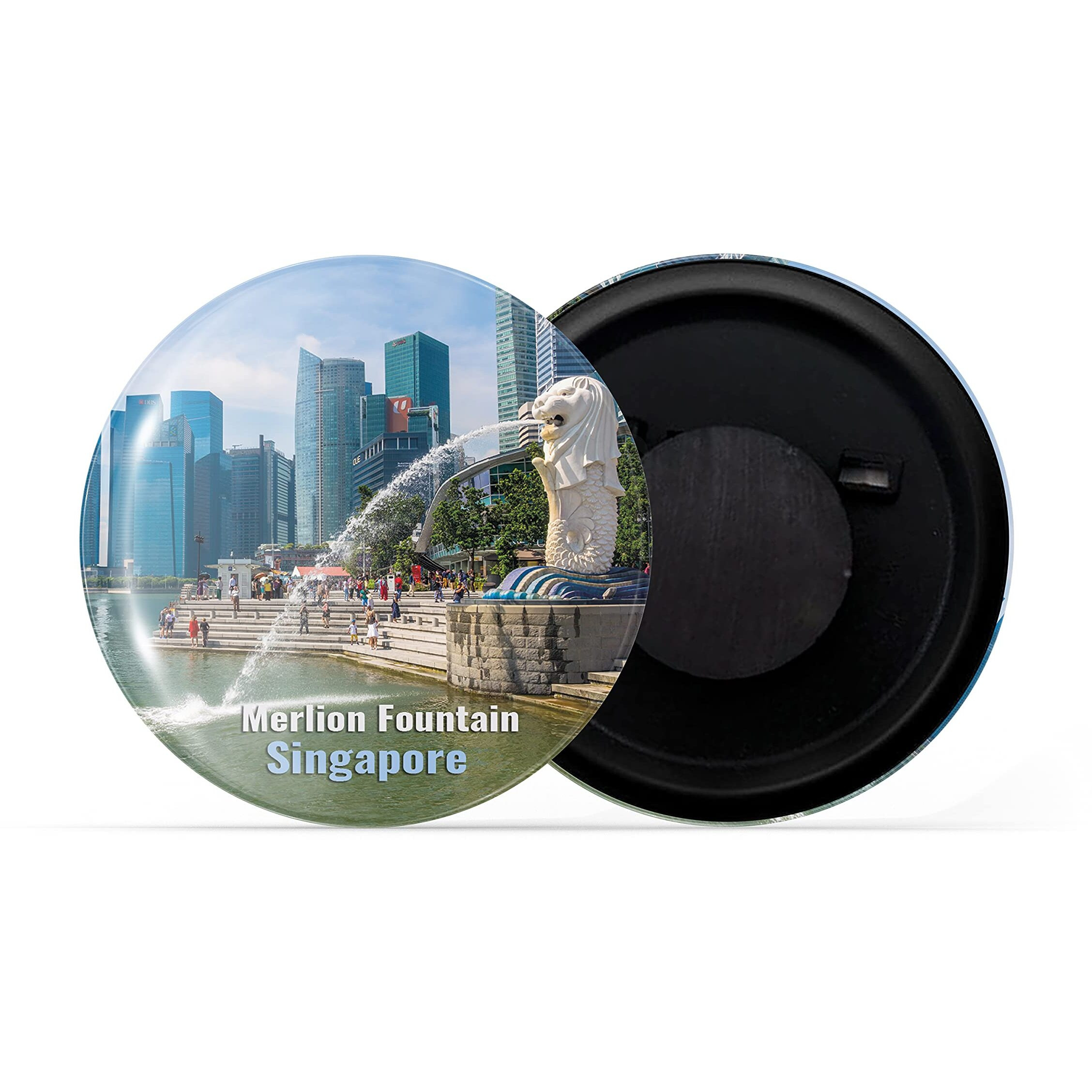 Dhcrafts Fridge Magnet Multicolor Famous Tourist Place Merlion Fountain Singapore Glossy Finish Design Pack Of 1