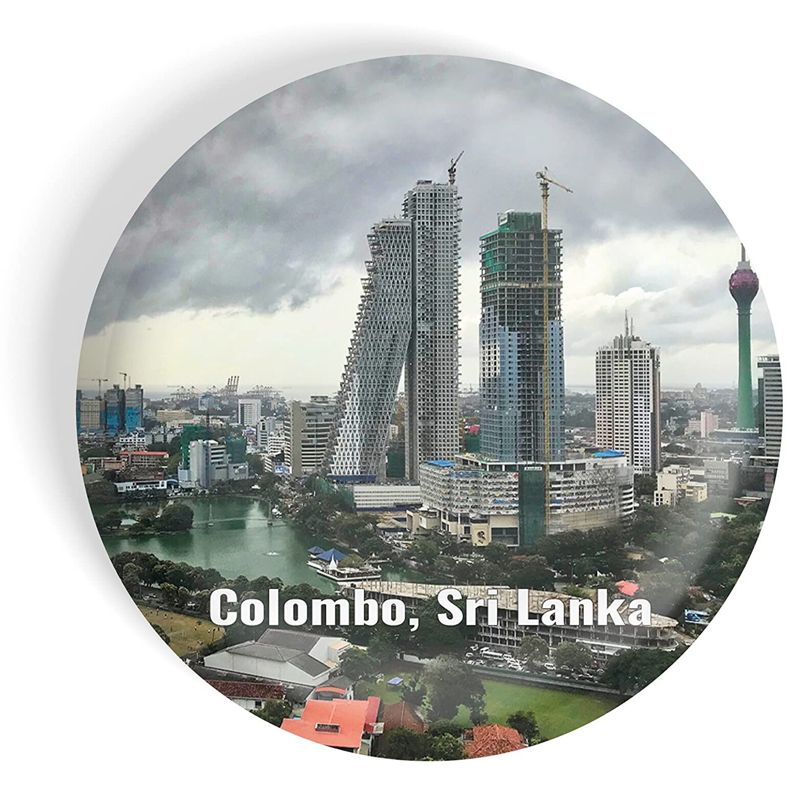 Dhcrafts Fridge Magnet Multicolor Famous Tourist Place Colombo Sri Lanka D3 Glossy Finish Design Pack Of 1