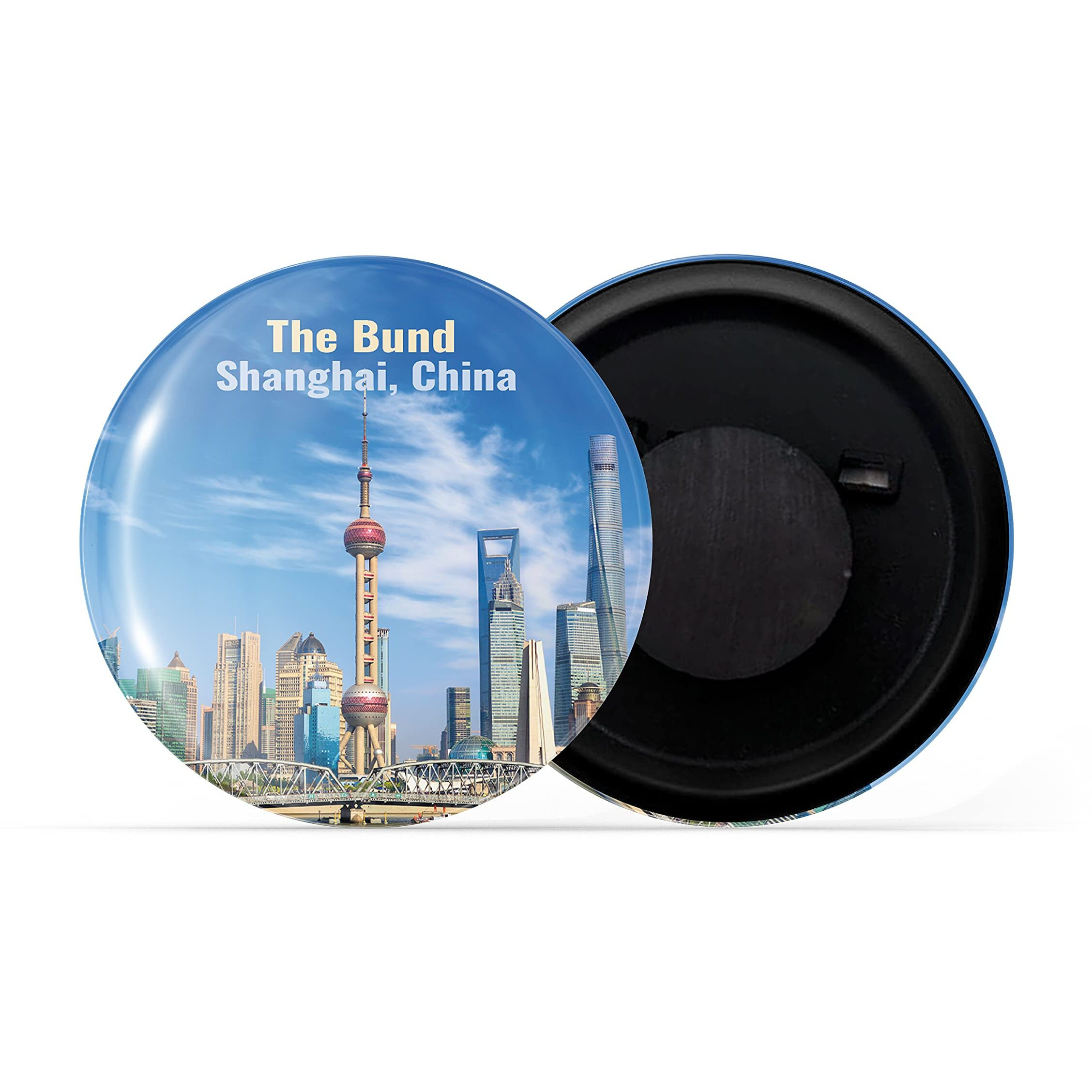 Dhcrafts Fridge Magnet Multicolor Famous Tourist Place The Bund Shanghai China Glossy Finish Design Pack Of 1