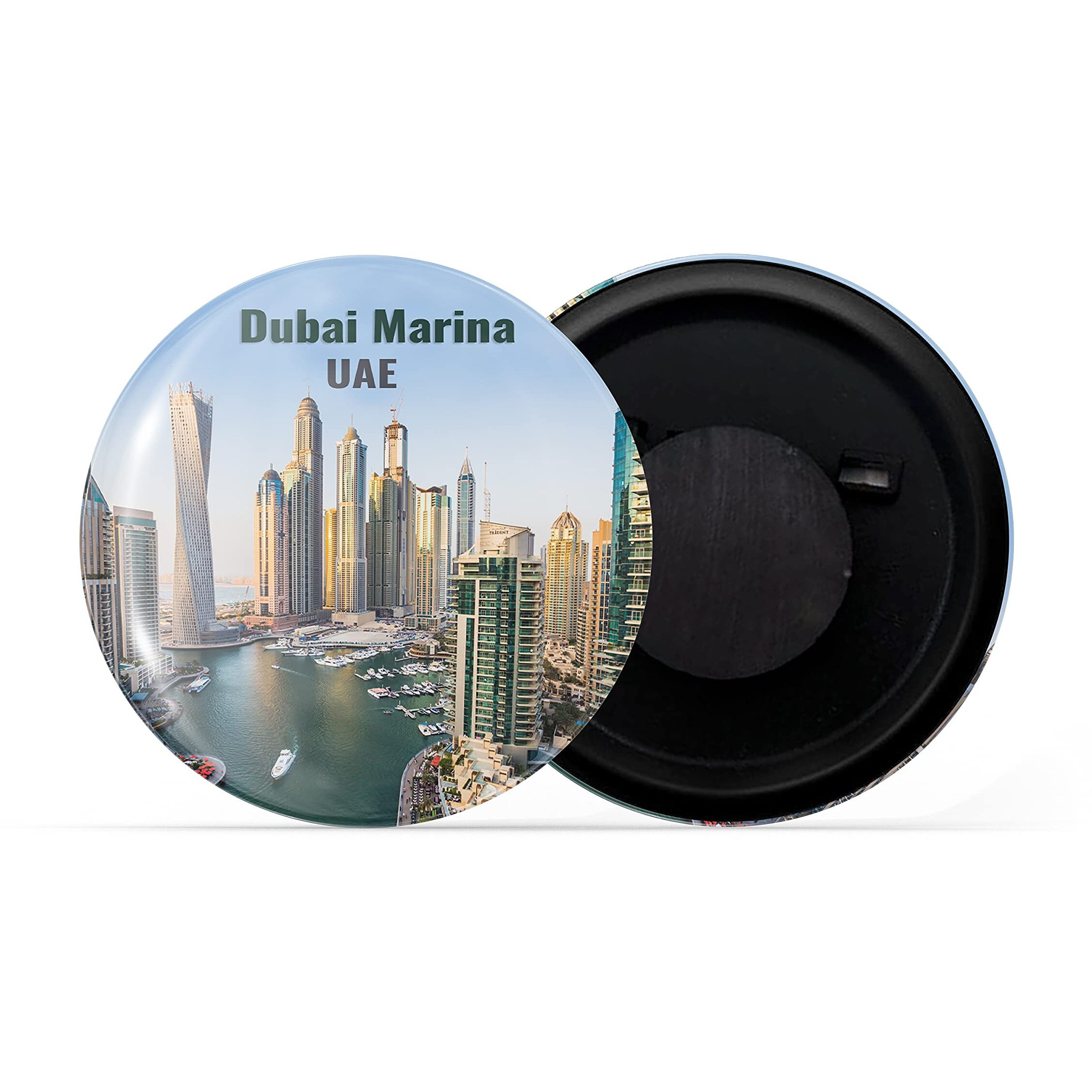 Dhcrafts Fridge Magnet Multicolor Famous Tourist Place Dubai Marina Uae Glossy Finish Design Pack Of 1