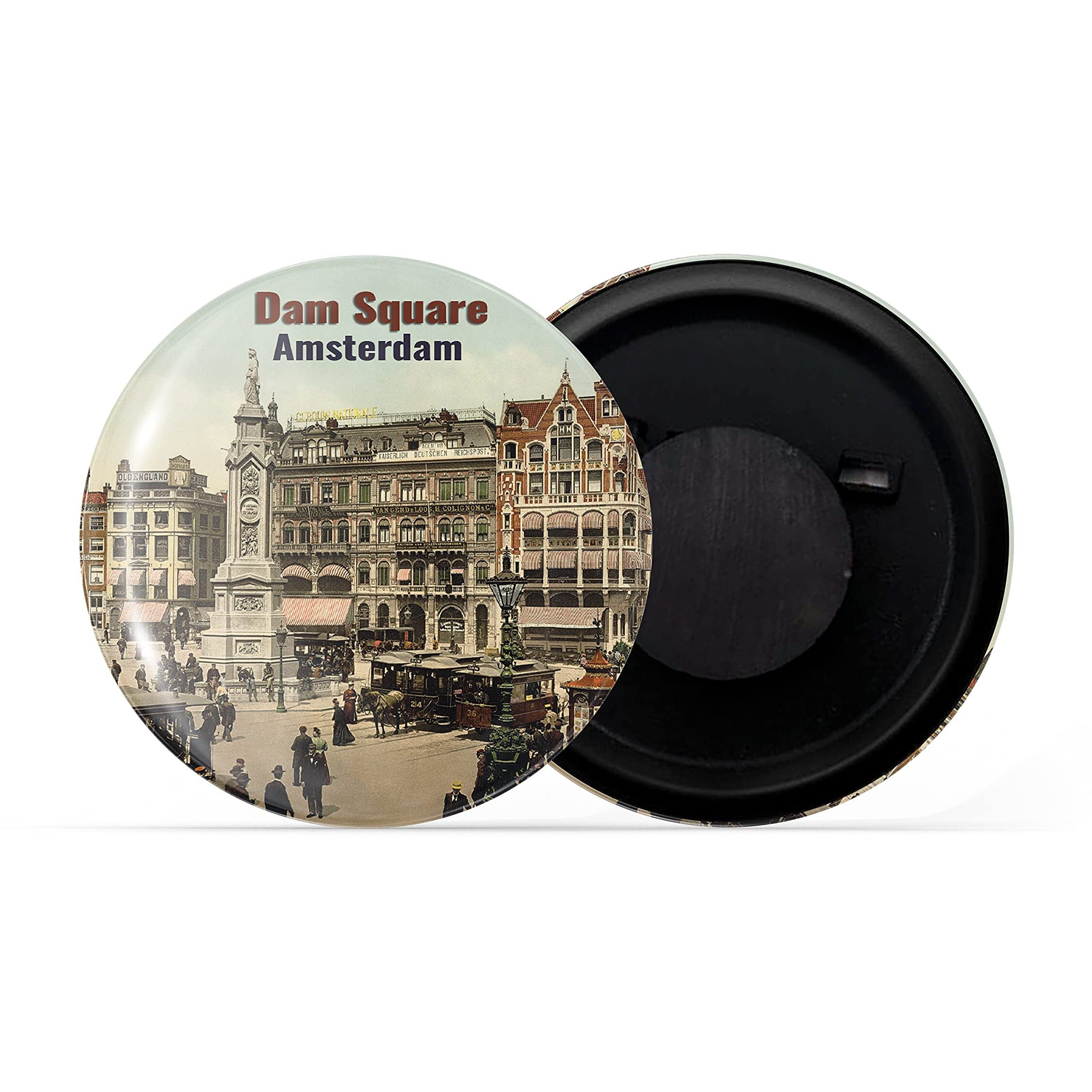 Dhcrafts Fridge Magnet Multicolor Famous Tourist Place Dam Square Amsterdam Glossy Finish Design Pack Of 1
