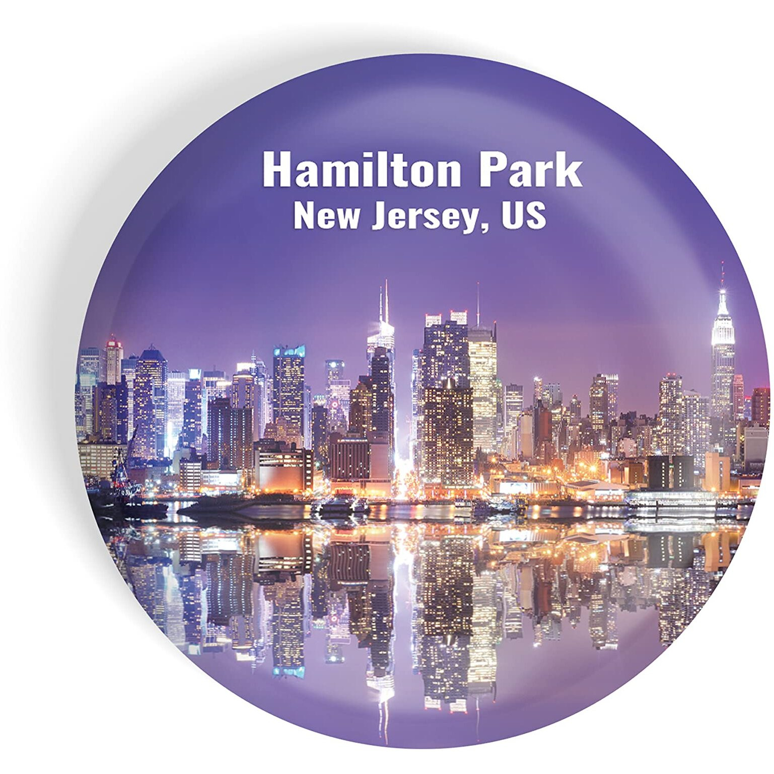 Dhcrafts Fridge Magnet Multicolor Famous Tourist Place Hamilton Park New Jersey United States Glossy Finish Design Pack Of 1