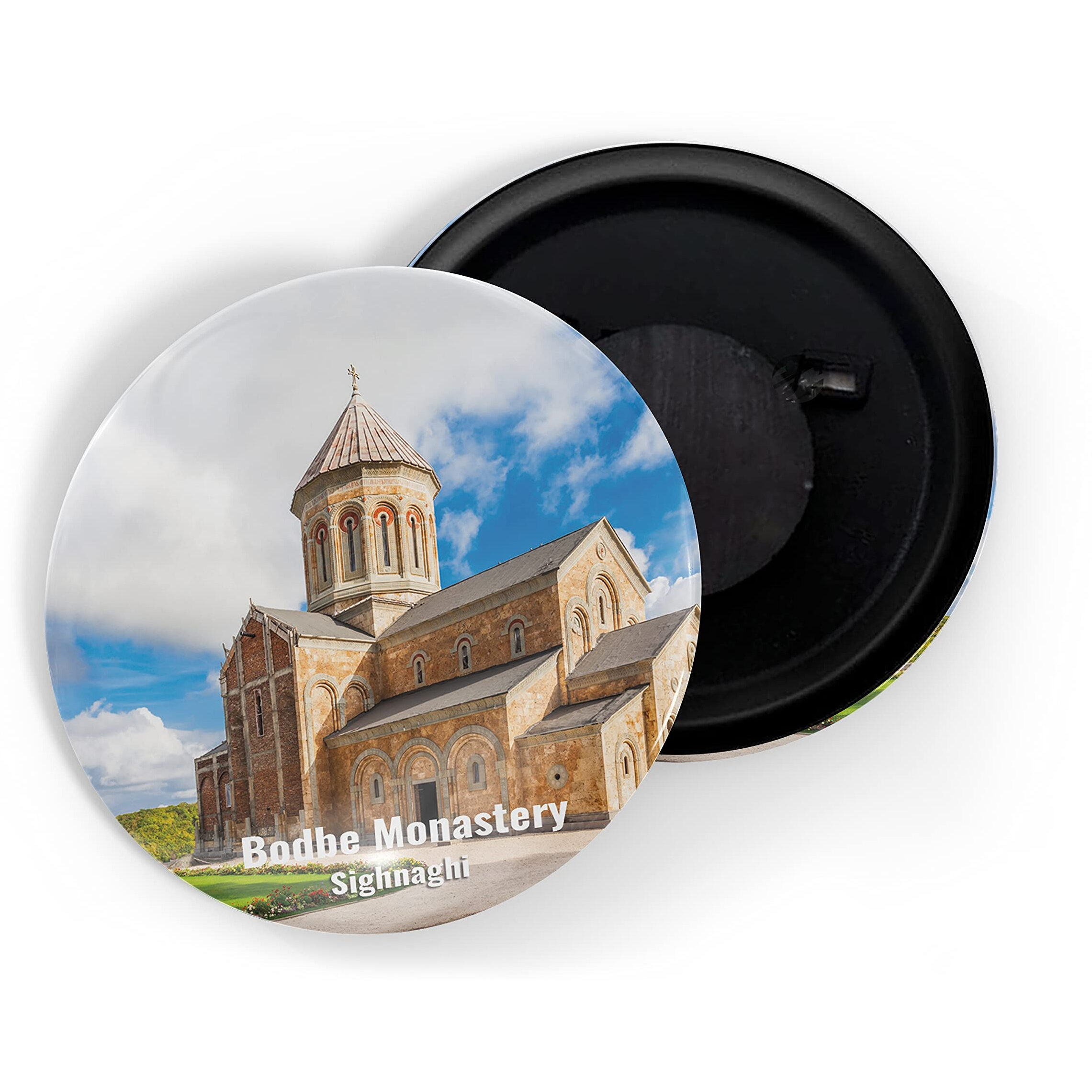 Dhcrafts Fridge Magnet Multicolor Famous Tourist Place Bodbe Monastery Sighnaghi Glossy Finish Design Pack Of 1