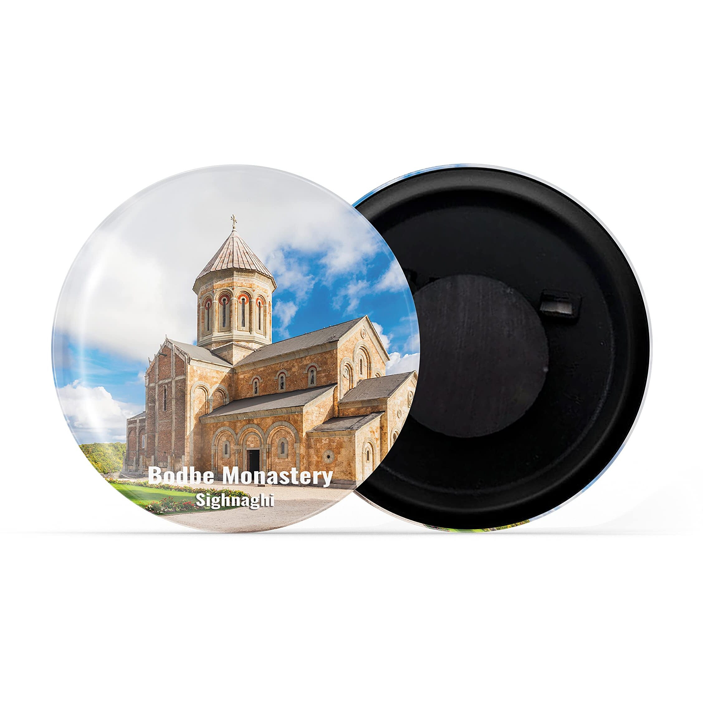 Dhcrafts Fridge Magnet Multicolor Famous Tourist Place Bodbe Monastery Sighnaghi Glossy Finish Design Pack Of 1