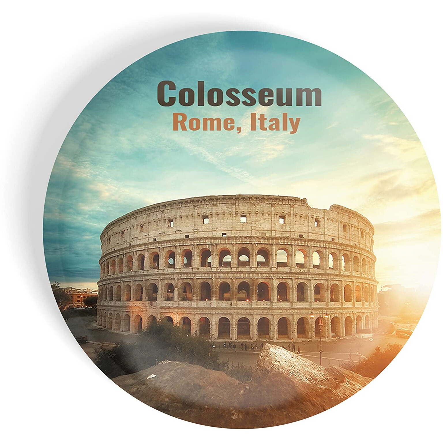 Dhcrafts Fridge Magnet Multicolor Famous Tourist Place Colosseum Rome Italy D1 Glossy Finish Design Pack Of 1