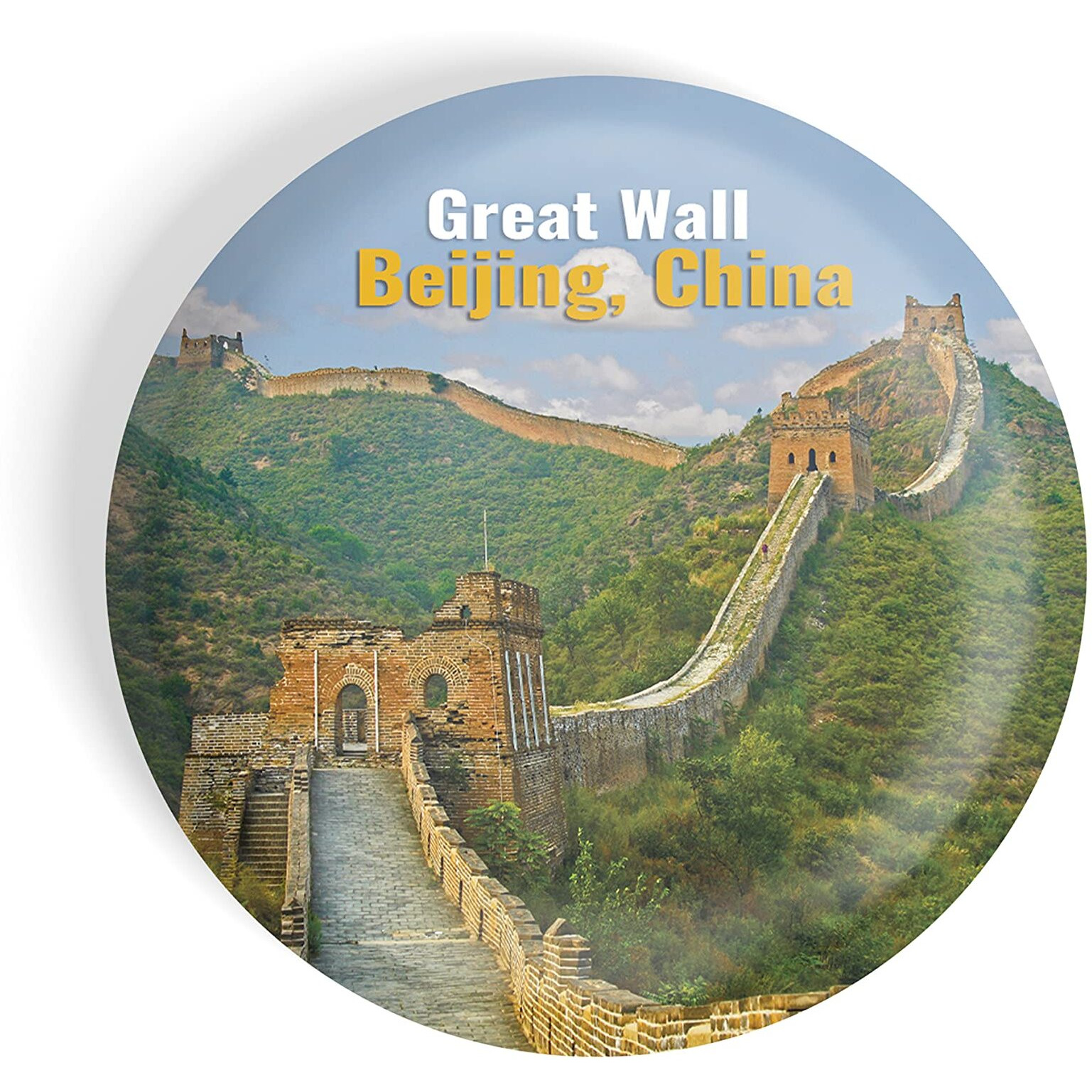 Dhcrafts Fridge Magnet Multicolor Famous Tourist Place Great Wall Beijing China Glossy Finish Design Pack Of 1