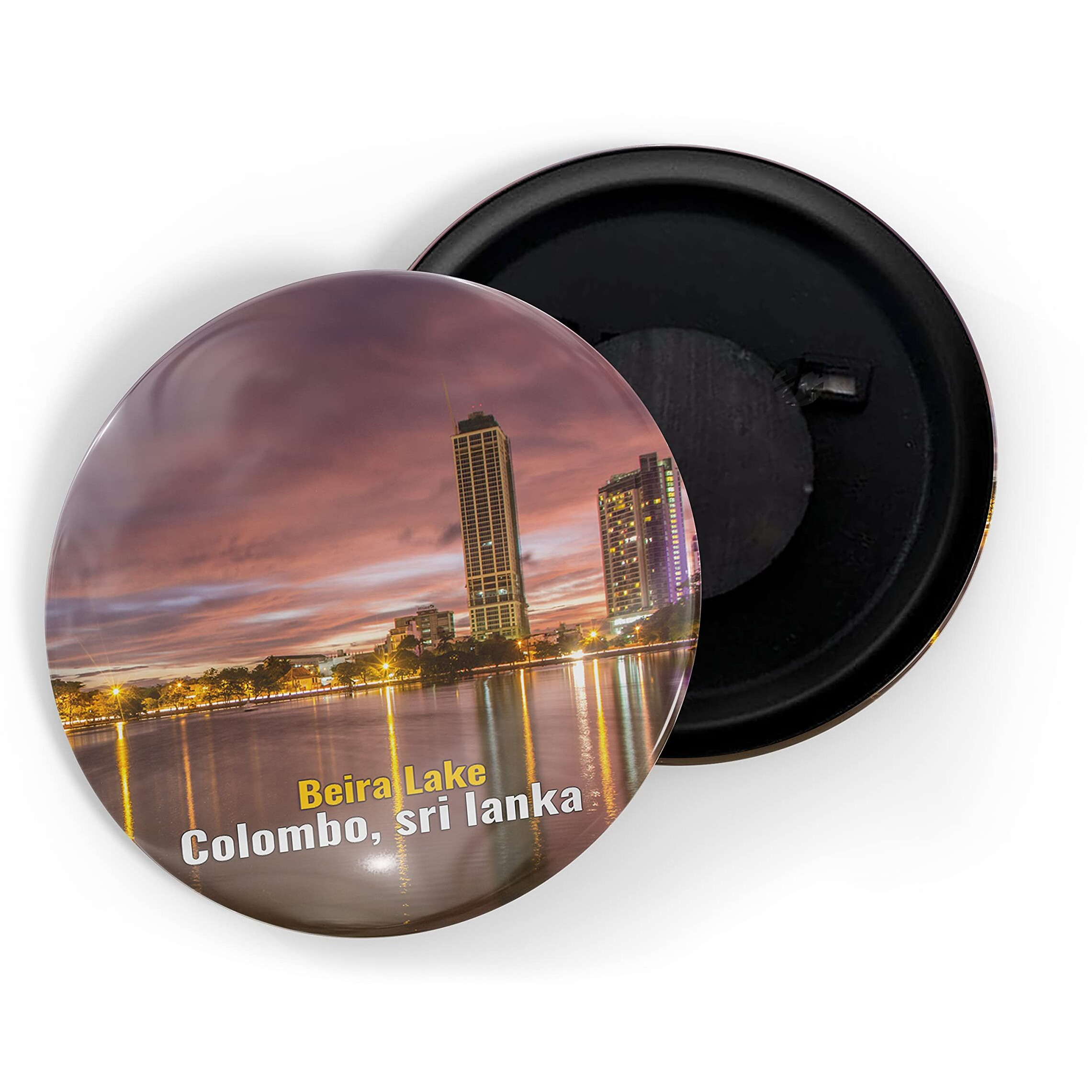 Dhcrafts Fridge Magnet Multicolor Famous Tourist Place Beira Lake Colombo, Sri Lanka Glossy Finish Design Pack Of 1