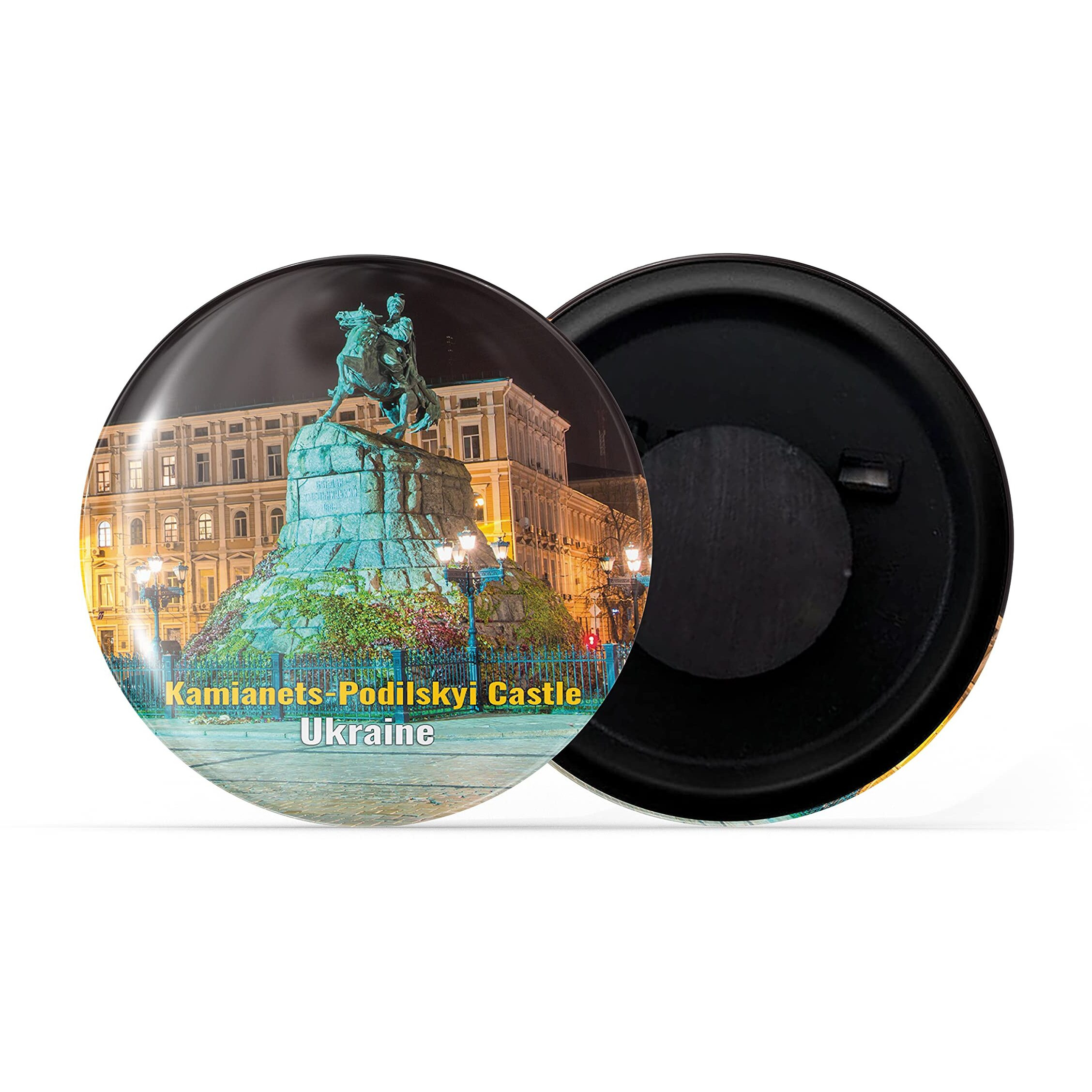 Dhcrafts Fridge Magnet Multicolor Famous Tourist Place Kamianets-Podilskyi Castle Ukraine D2 Glossy Finish Design Pack Of 1