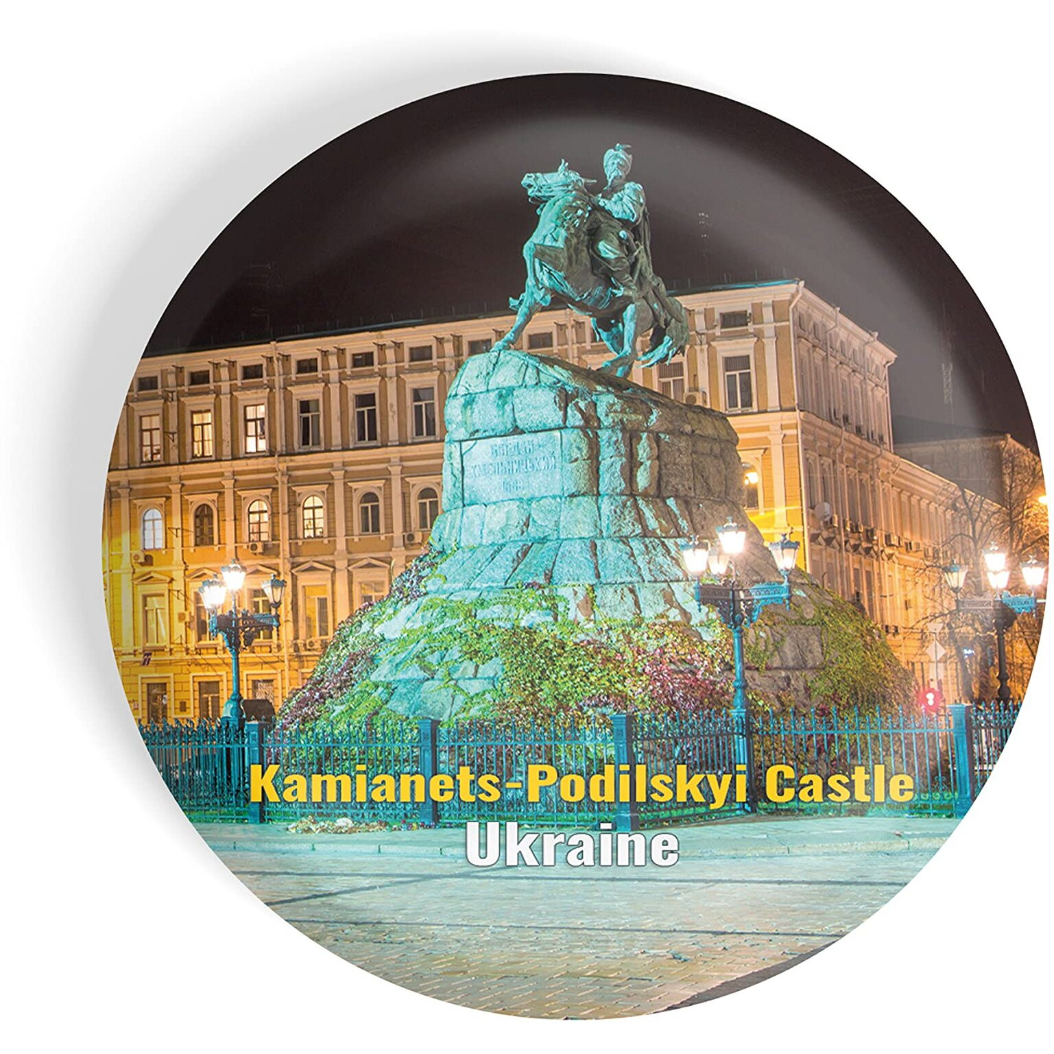 Dhcrafts Fridge Magnet Multicolor Famous Tourist Place Kamianets-Podilskyi Castle Ukraine D2 Glossy Finish Design Pack Of 1