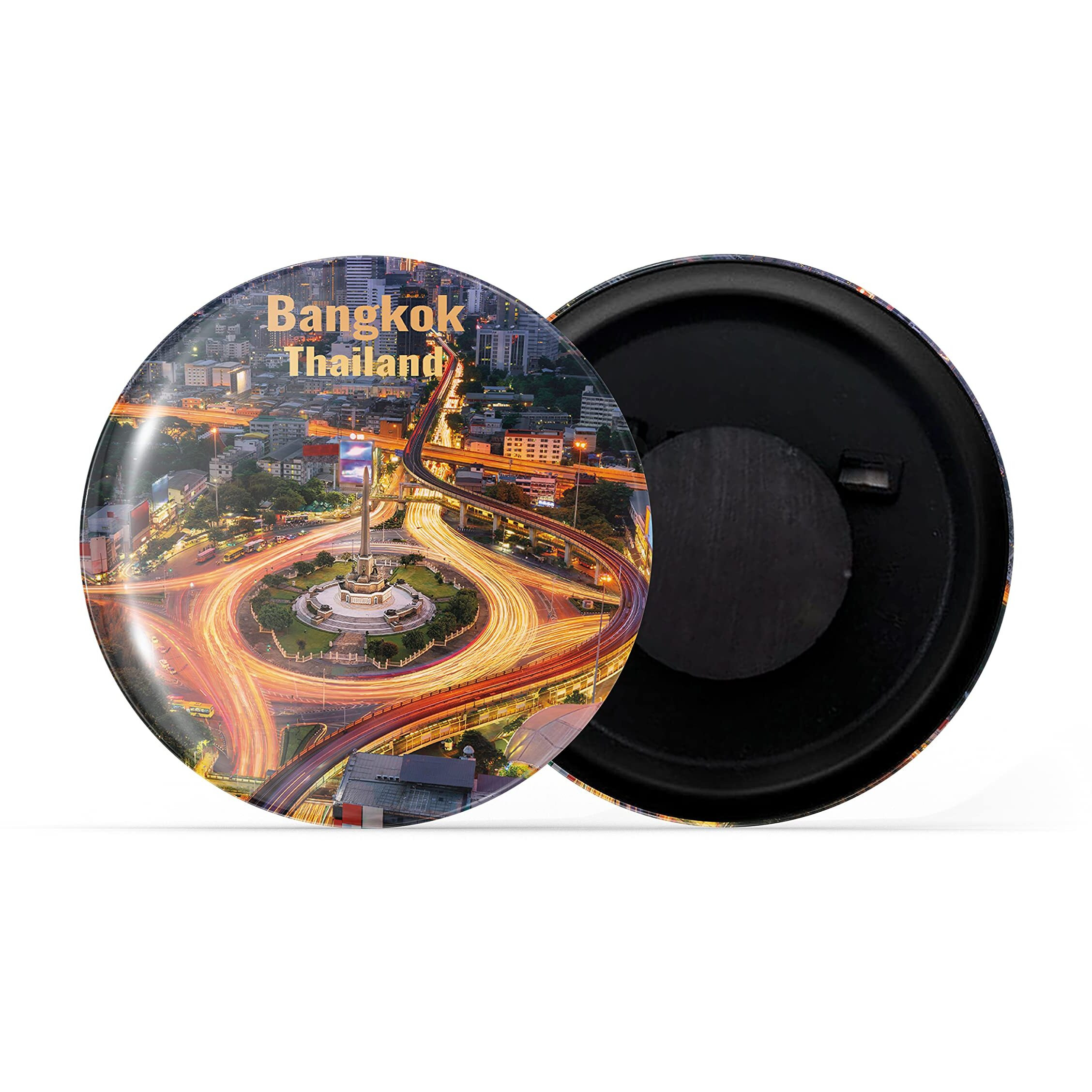 Dhcrafts Fridge Magnet Multicolor Famous Tourist Place Bangkok Thailand Glossy Finish Design Pack Of 1