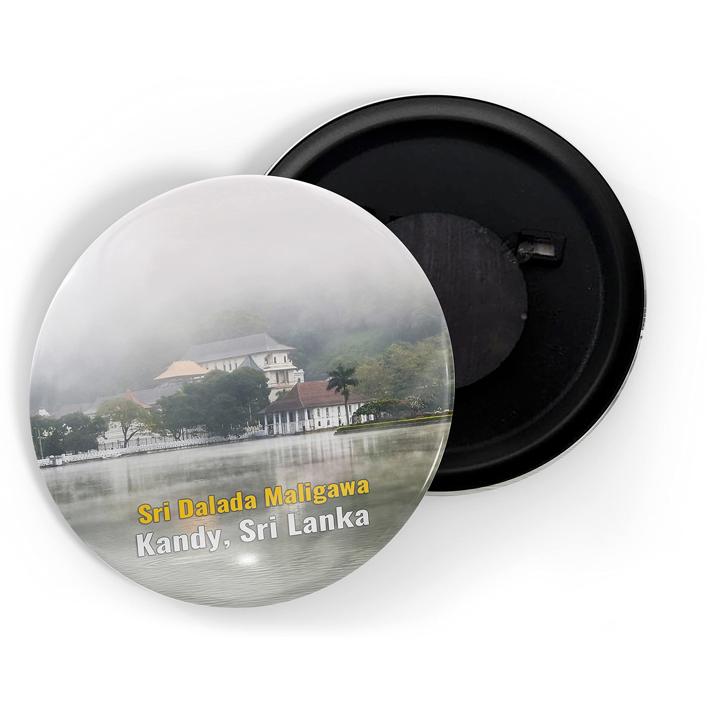 Dhcrafts Fridge Magnet Multicolor Famous Tourist Place Sri Dalada Maligawa Kandy, Sri Lanka Glossy Finish Design Pack Of 1