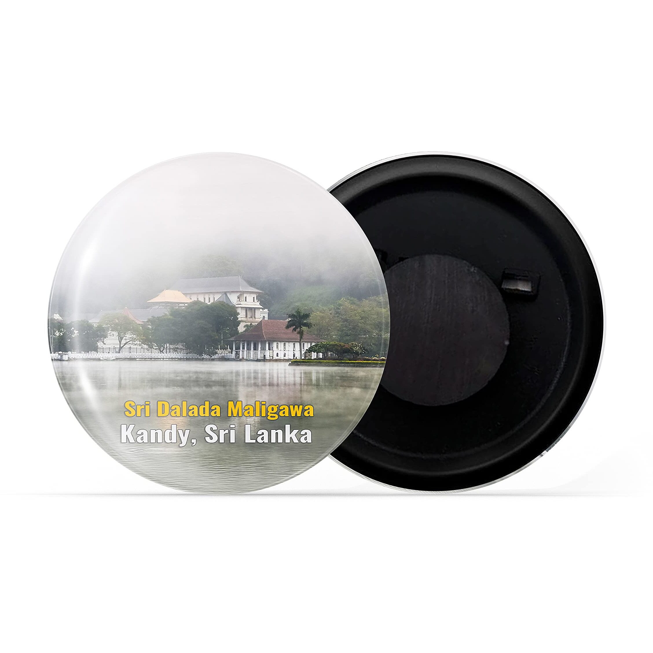 Dhcrafts Fridge Magnet Multicolor Famous Tourist Place Sri Dalada Maligawa Kandy, Sri Lanka Glossy Finish Design Pack Of 1