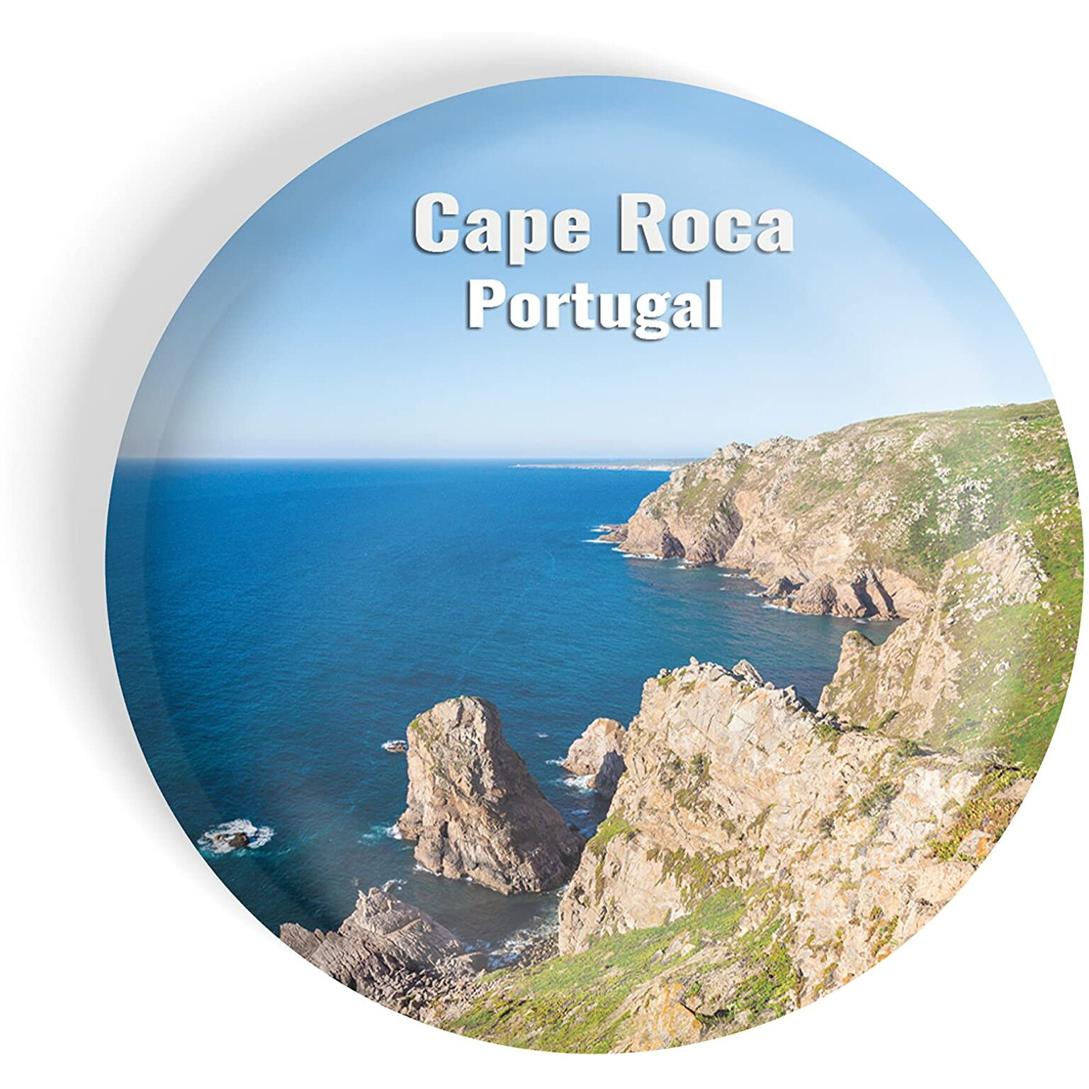 Dhcrafts Fridge Magnet Multicolor Famous Tourist Place Cape Roca Portugal Glossy Finish Design Pack Of 1