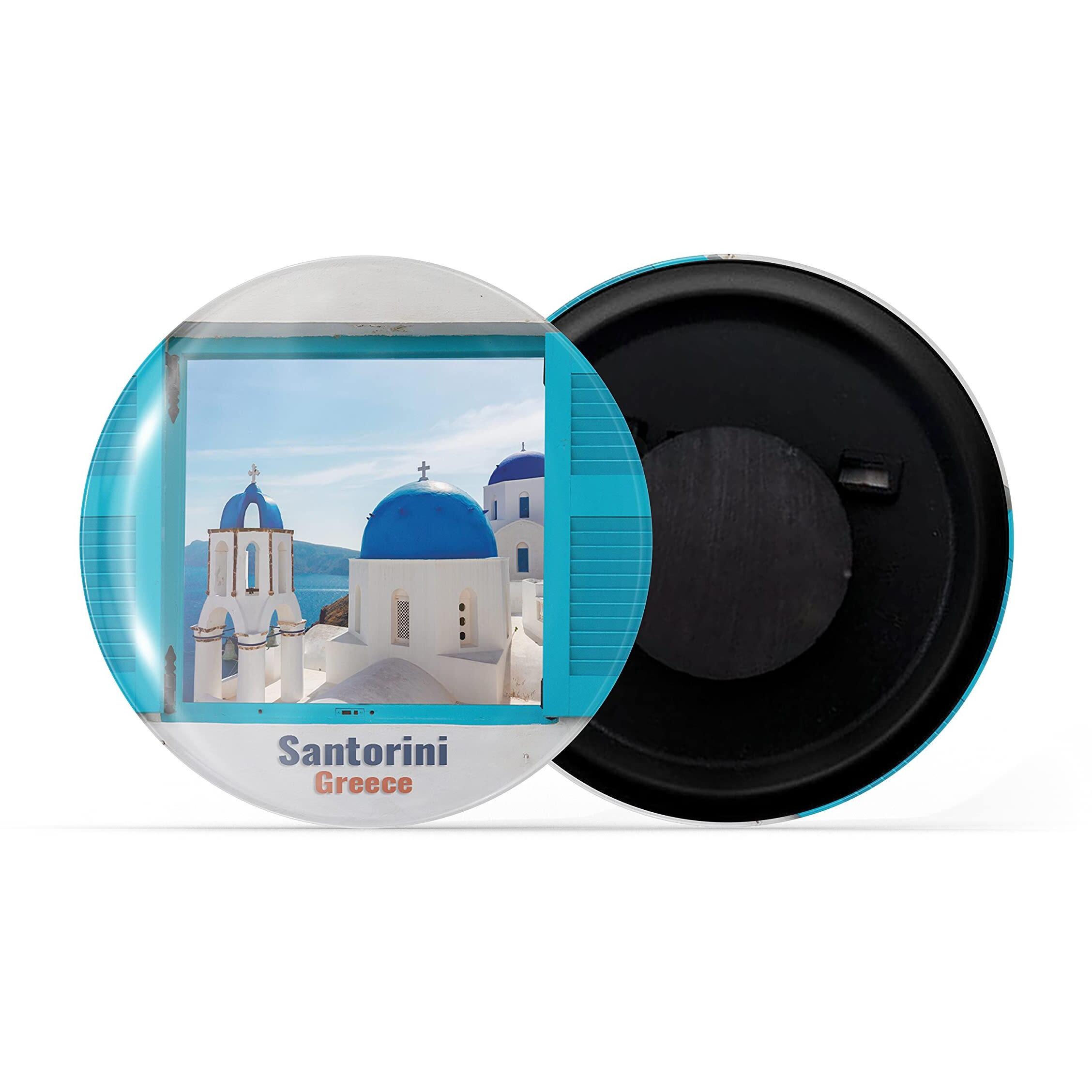 Dhcrafts Fridge Magnet Multicolor Famous Tourist Place Santorini Greece D4 Glossy Finish Design Pack Of 1