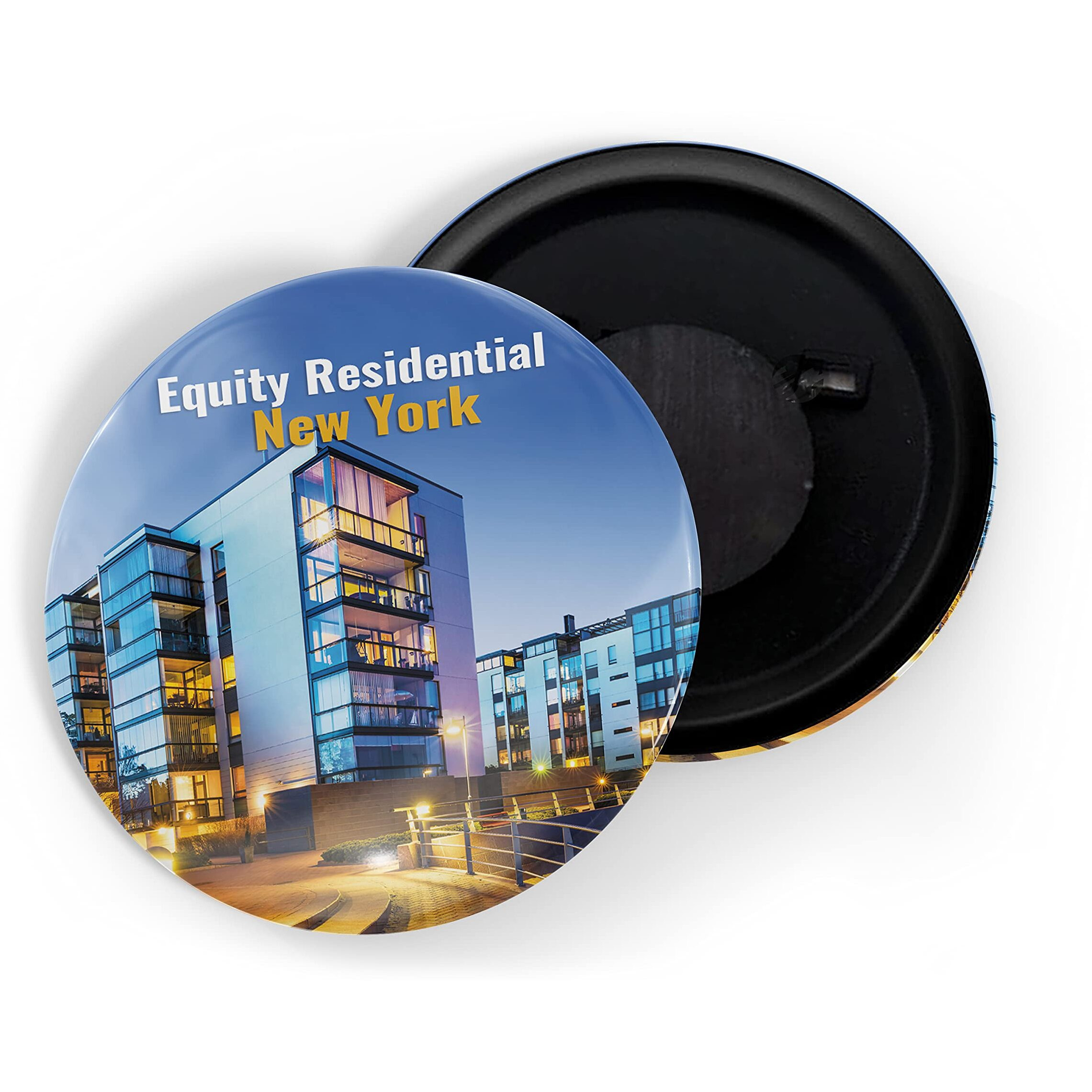 Dhcrafts Fridge Magnet Multicolor Famous Tourist Place Equity Residential New York Glossy Finish Design Pack Of 1