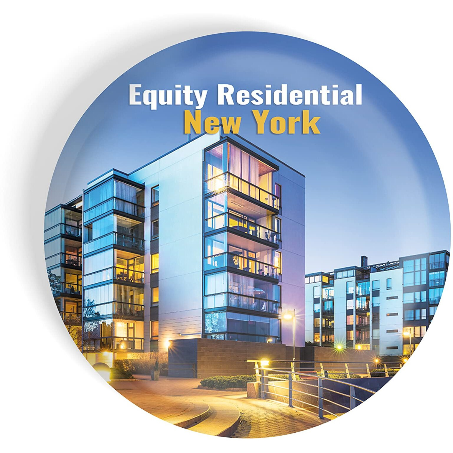 Dhcrafts Fridge Magnet Multicolor Famous Tourist Place Equity Residential New York Glossy Finish Design Pack Of 1