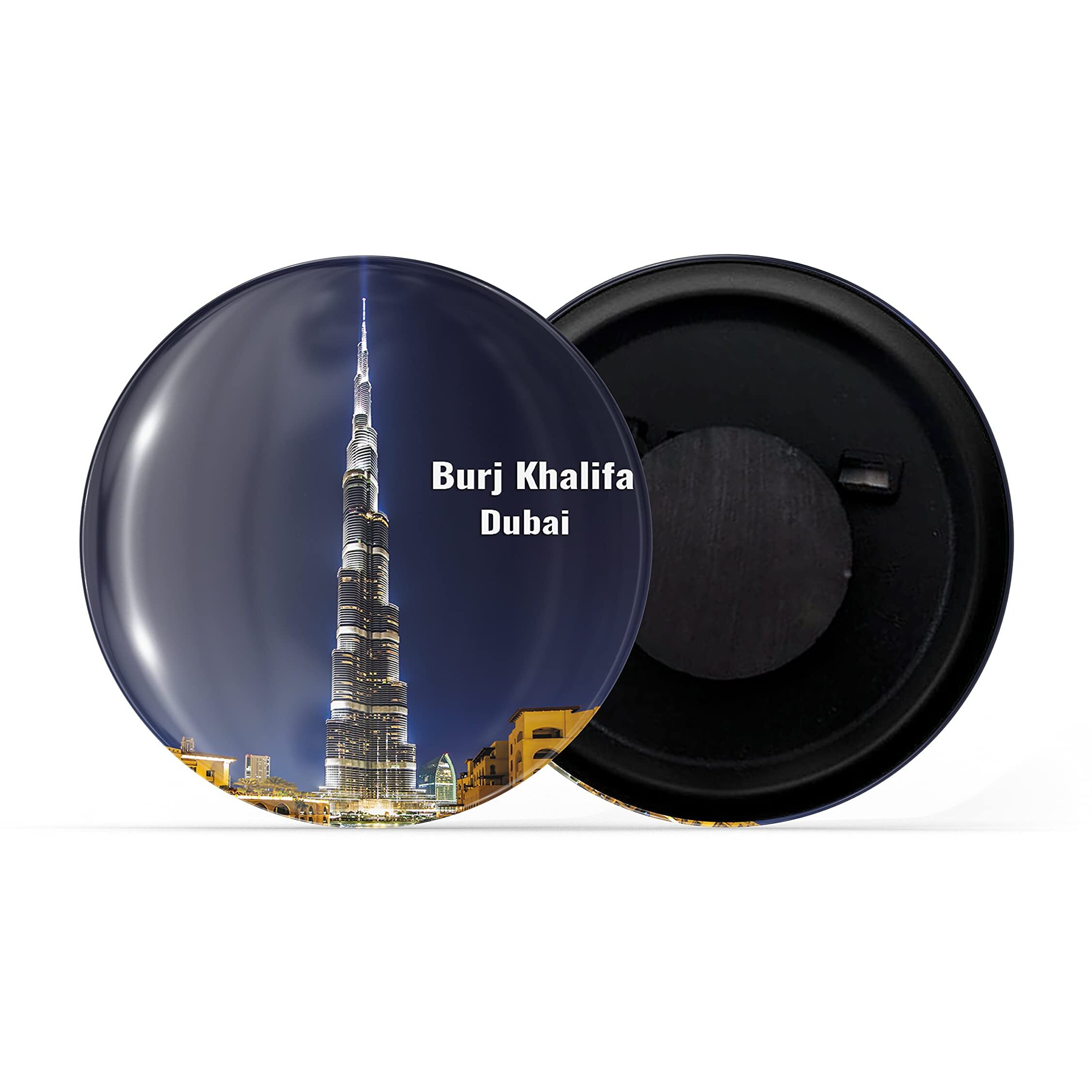 Dhcrafts Fridge Magnet Multicolor Famous Tourist Place Burj Khalifa Dubai D1 Glossy Finish Design Pack Of 1