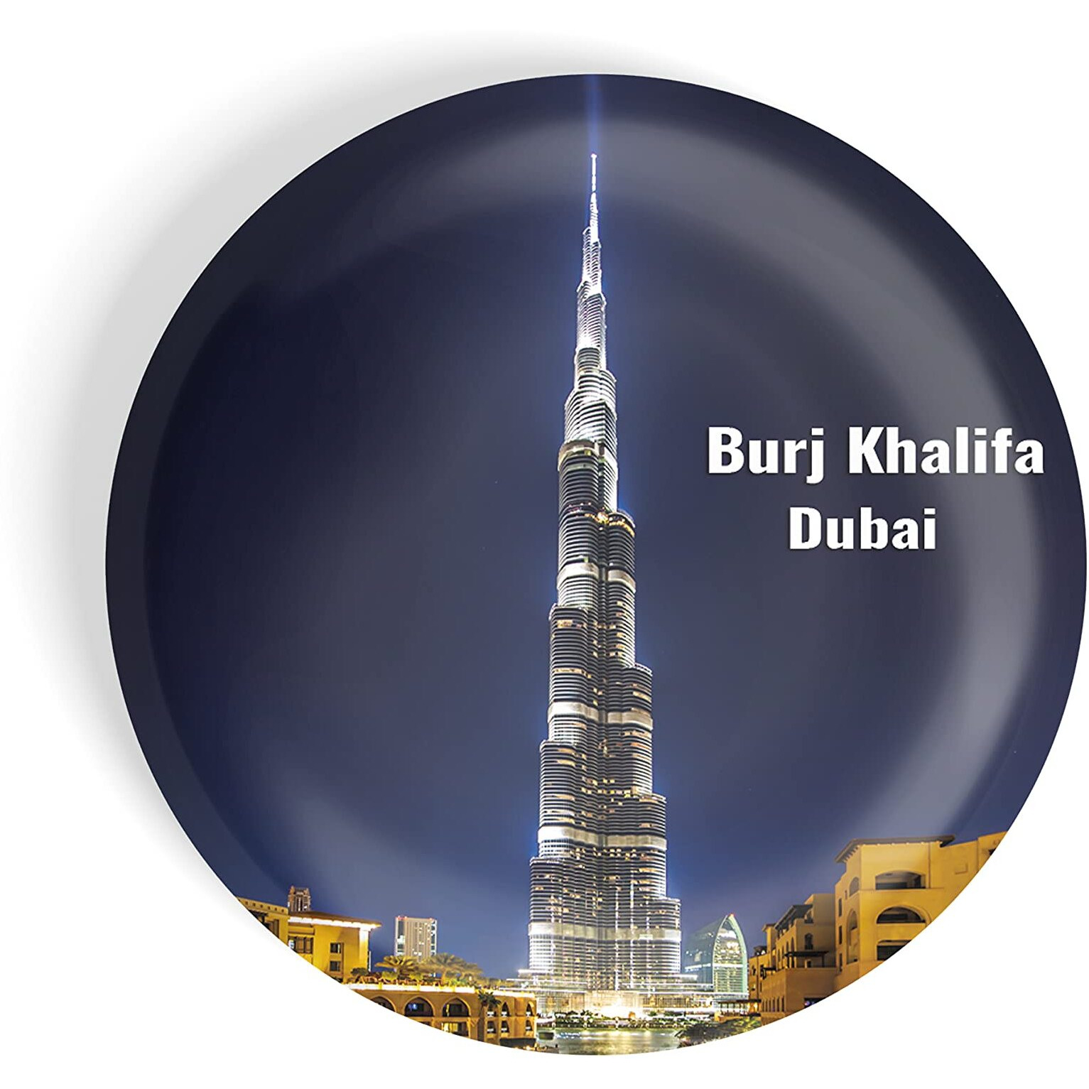 Dhcrafts Fridge Magnet Multicolor Famous Tourist Place Burj Khalifa Dubai D1 Glossy Finish Design Pack Of 1