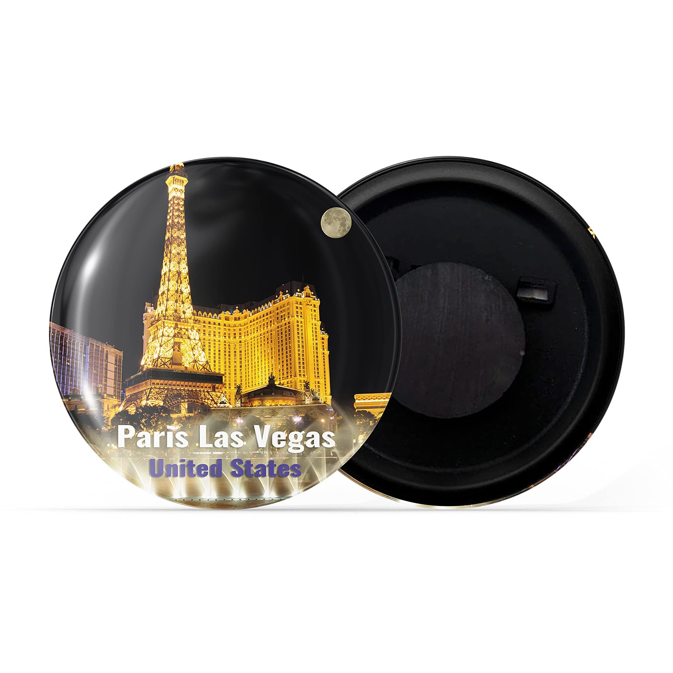 Dhcrafts Fridge Magnet Multicolor Famous Tourist Place Paris Las Vegas United States Glossy Finish Design Pack Of 1